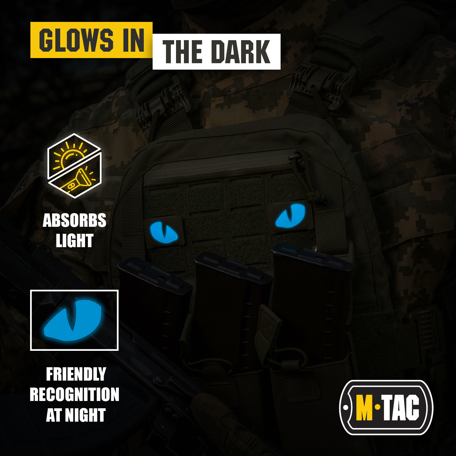 M-Tac patch Tiger Eyes Laser Cut (couple) - M-TAC