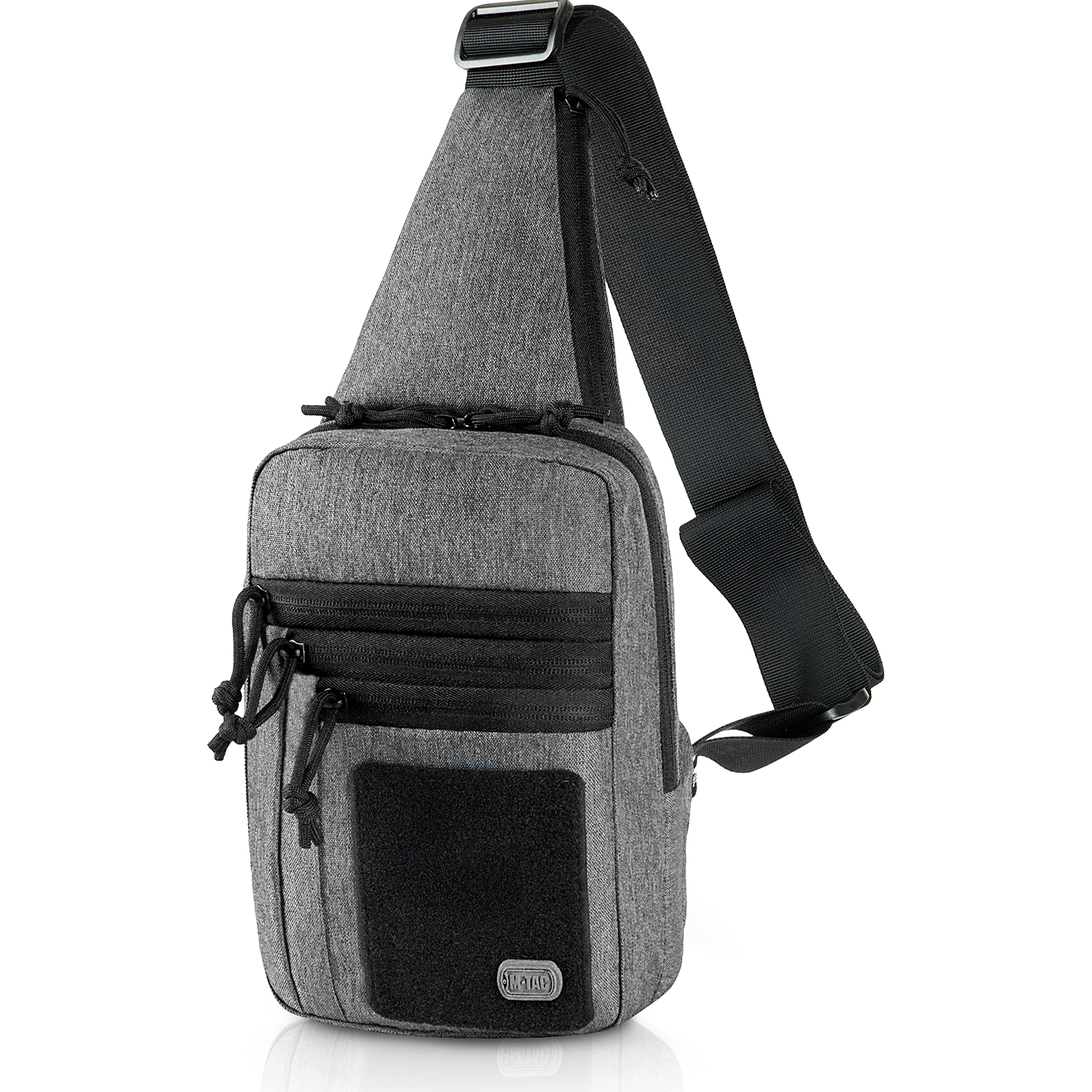 M-Tac Tactical Bag Shoulder Chest Pack with Sling and Loop Panel Black