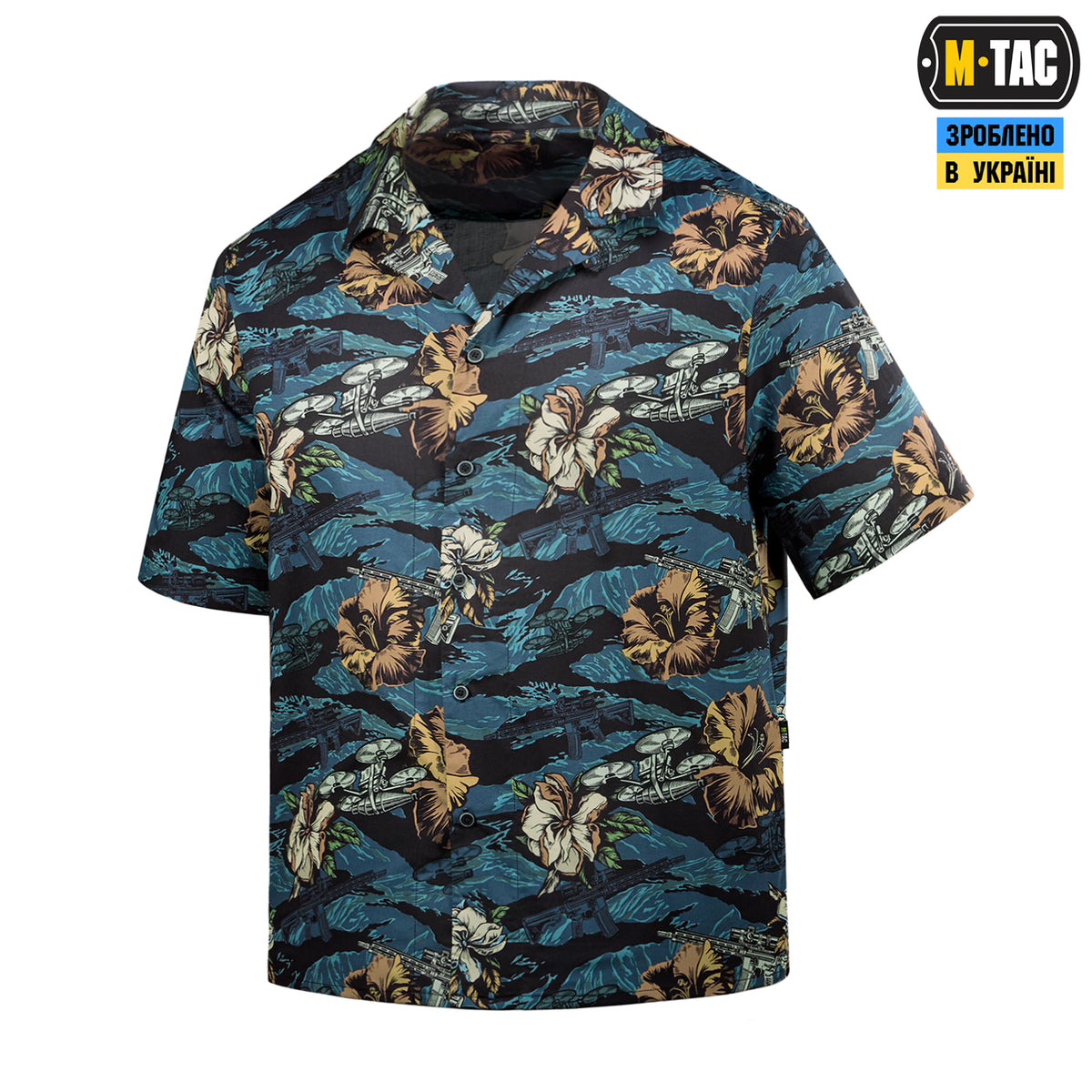 M-Tac Hawaiian Shirt Tiger Flowers