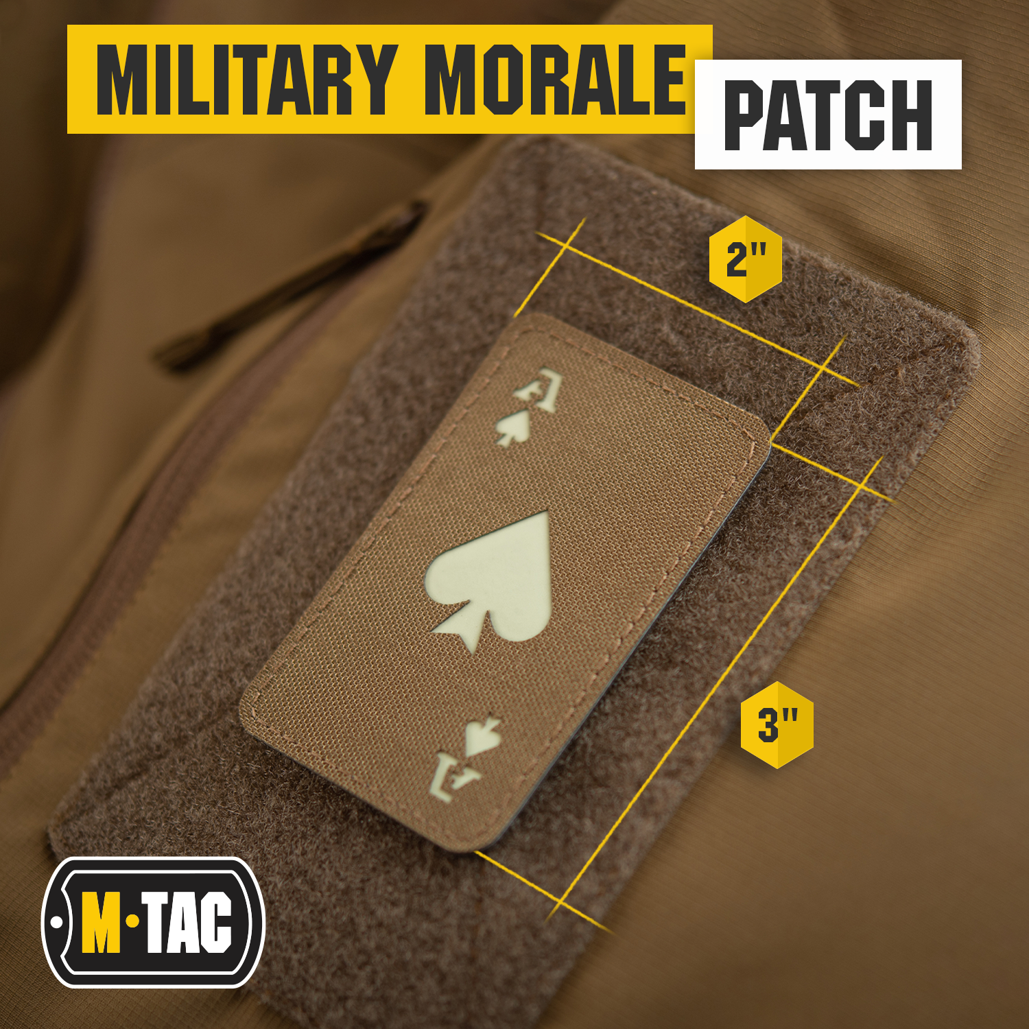 M-Tac patch Ace of Spades Laser Cut - M-TAC