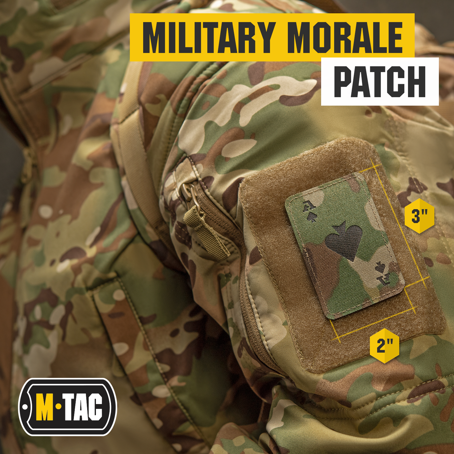 M-Tac patch Ace of Spades Laser Cut - M-TAC