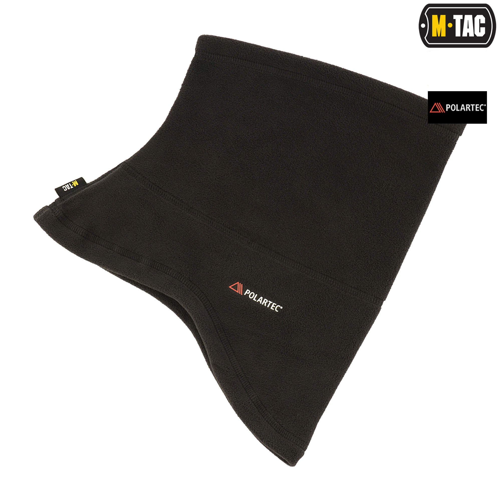 Black balaclava with M-Tac and Polartec logos on a white background