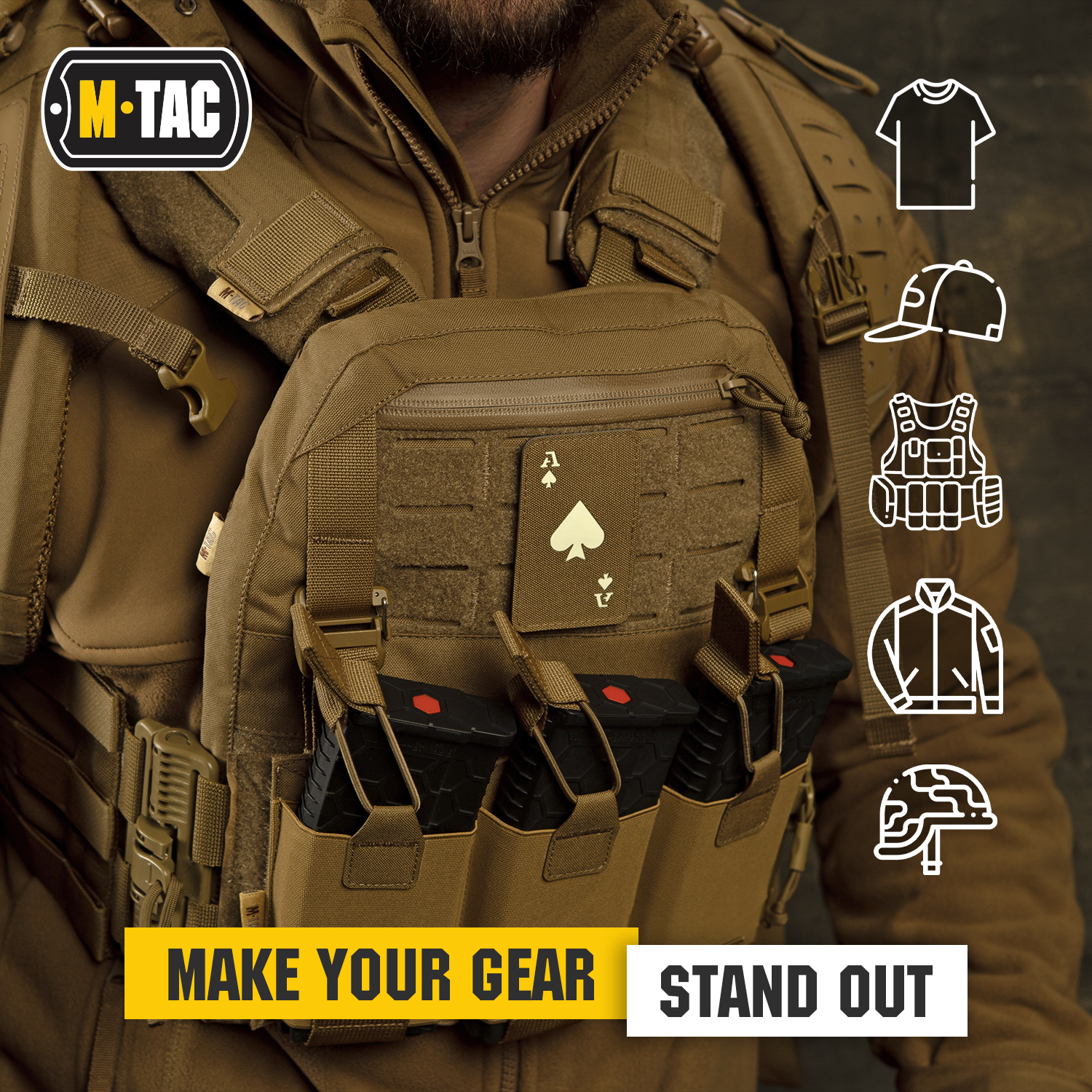 M-Tac patch Ace of Spades Laser Cut - M-TAC