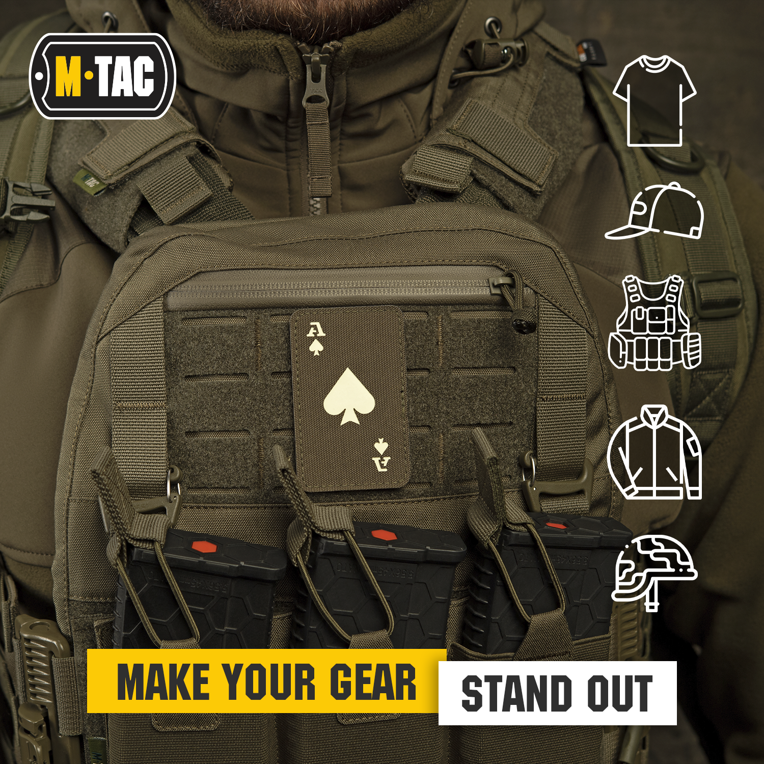 M-Tac patch Ace of Spades Laser Cut - M-TAC