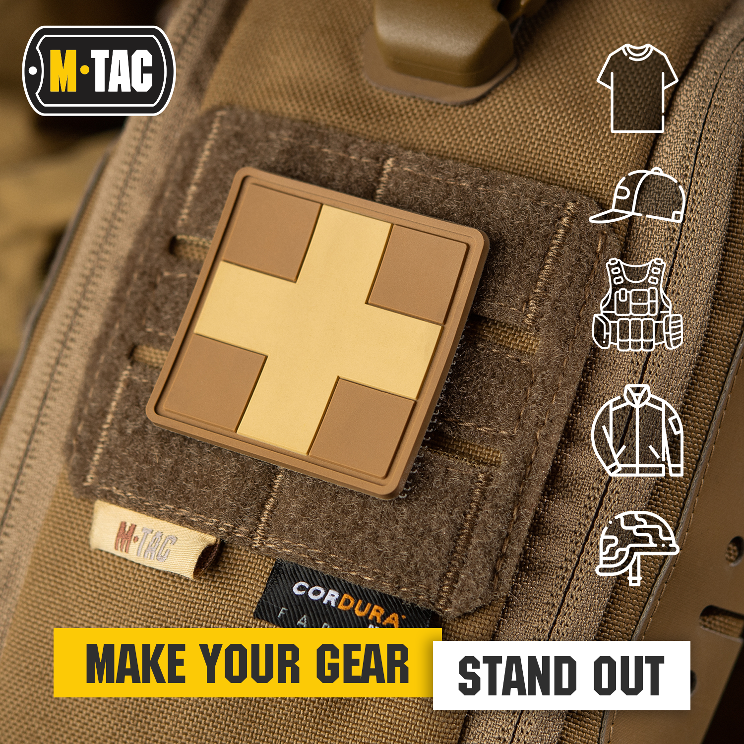 M-Tac patch Medic Cross Square PVC - M-TAC