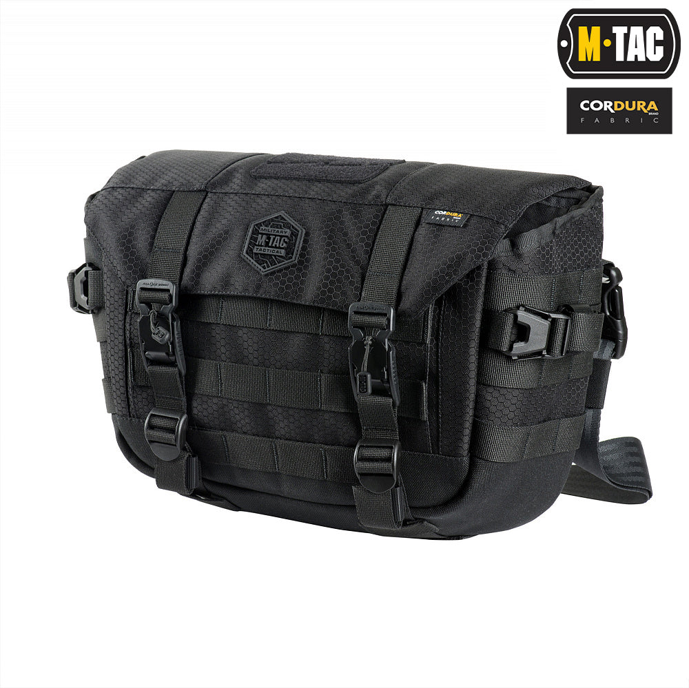 M-Tac Messenger Bag Elite Hex Black - M-TAC