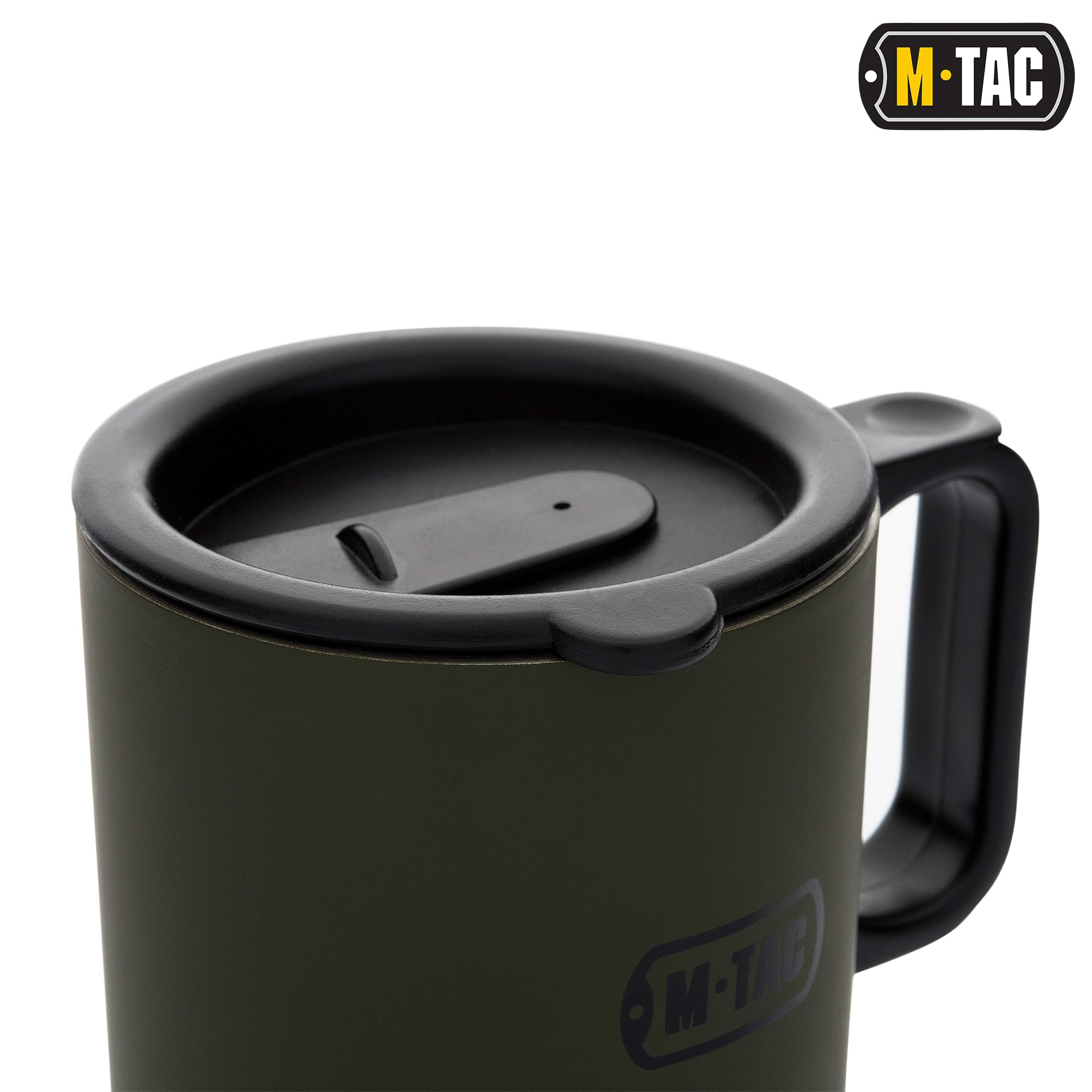 M-Tac 15oz Insulated Mug with a Lid Olive - M-TAC