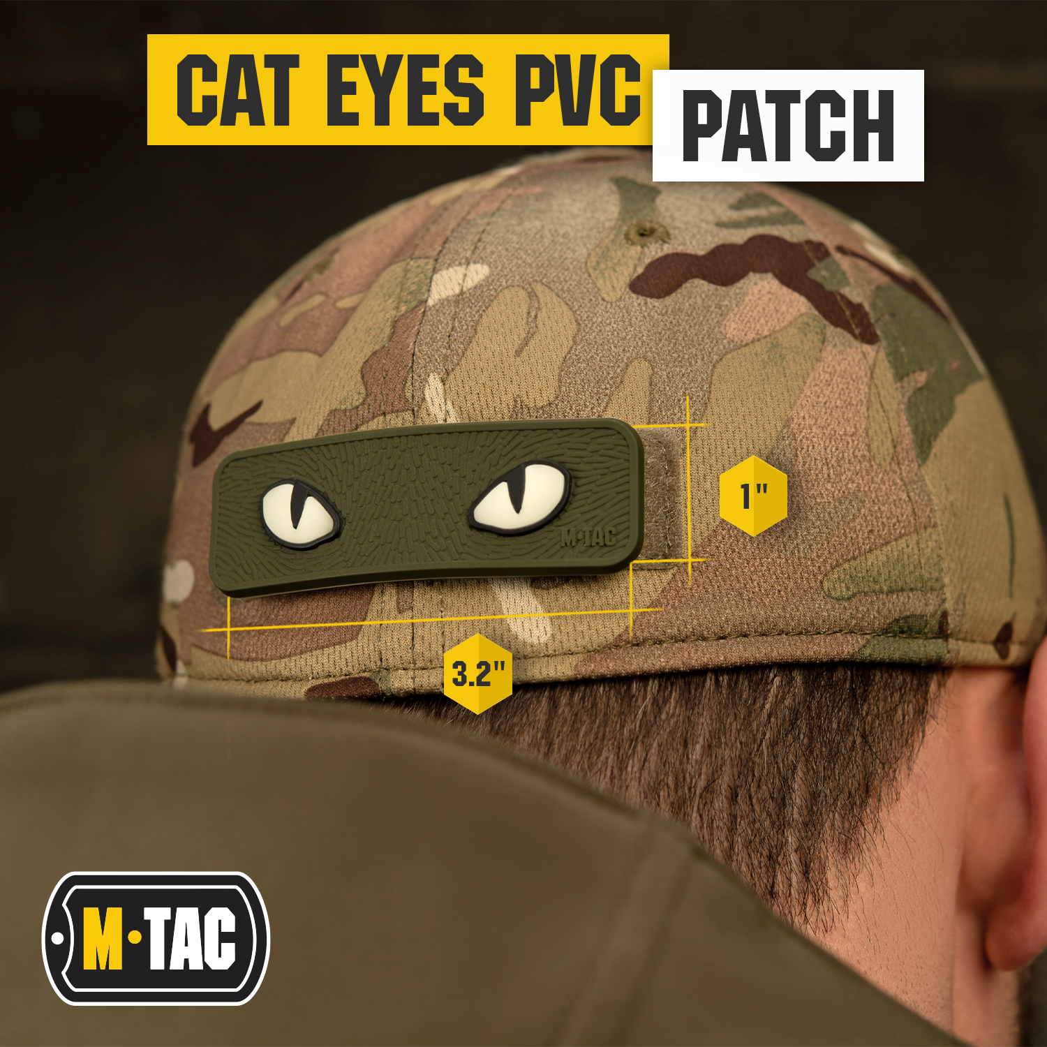 M-Tac Glows in the Dark Cat Eyes Morale Patch 3D PVC - M-TAC