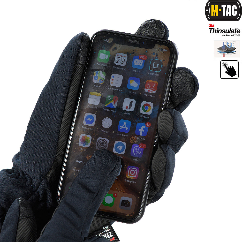 M-Tac Gloves Soft Shell Thinsulate - M-TAC