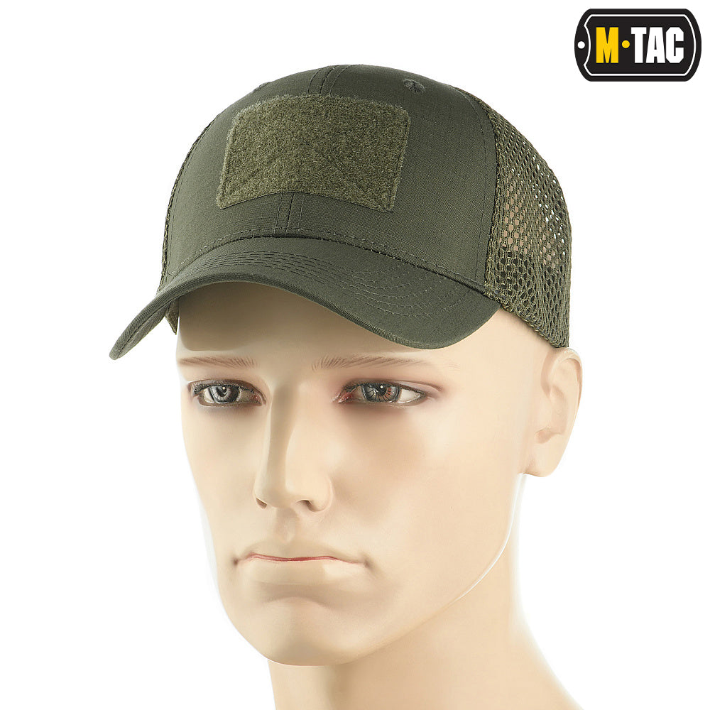 M-Tac Mesh Flex Ripstop Baseball Cap with Loop Panel - M-TAC