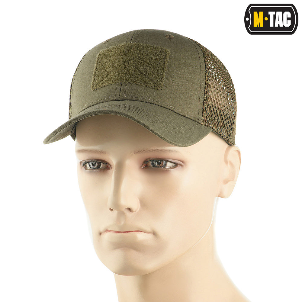 M-Tac Mesh Flex Ripstop Baseball Cap with Loop Panel - M-TAC