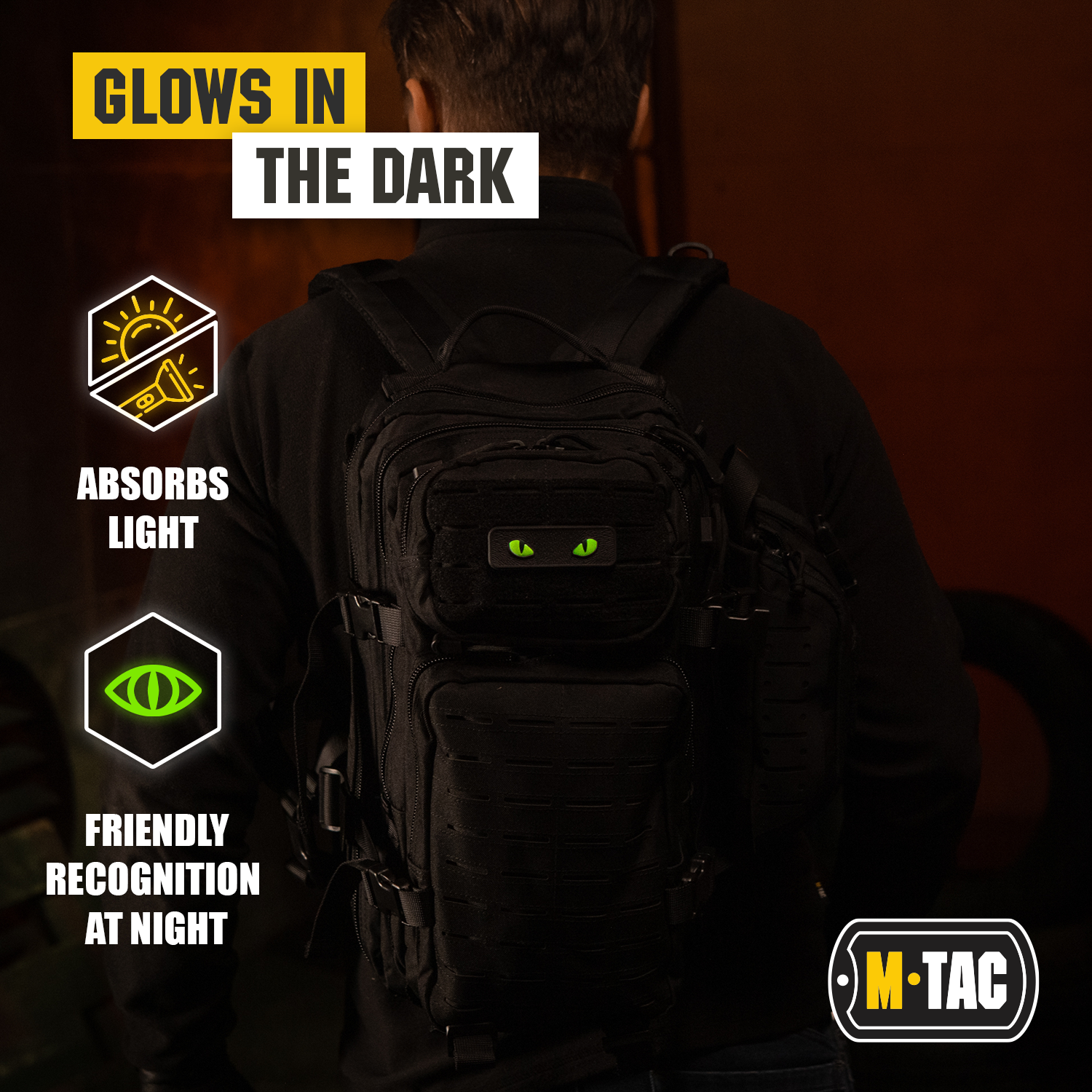 M-Tac Glows in the Dark Cat Eyes Morale Patch 3D PVC - M-TAC