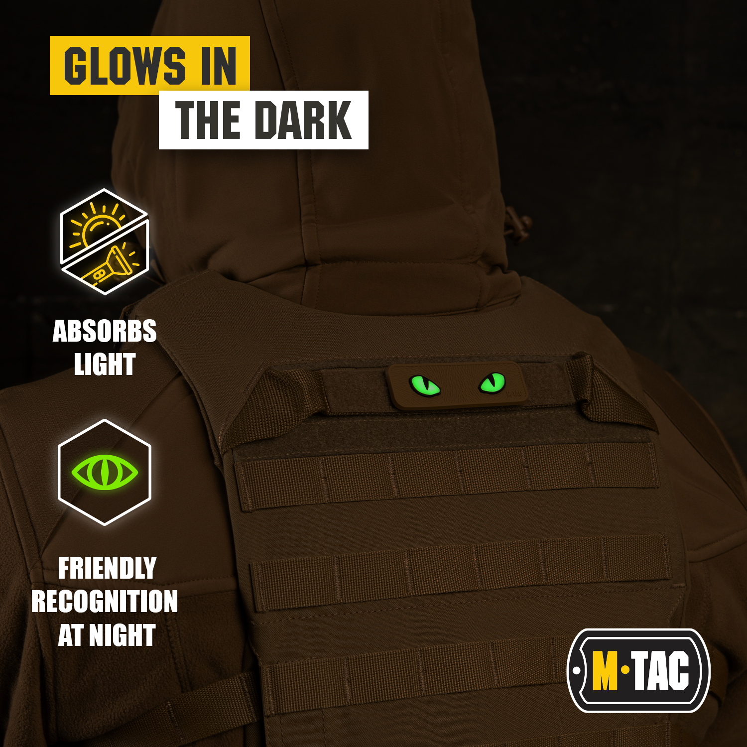 M-Tac Glows in the Dark Cat Eyes Morale Patch 3D PVC - M-TAC