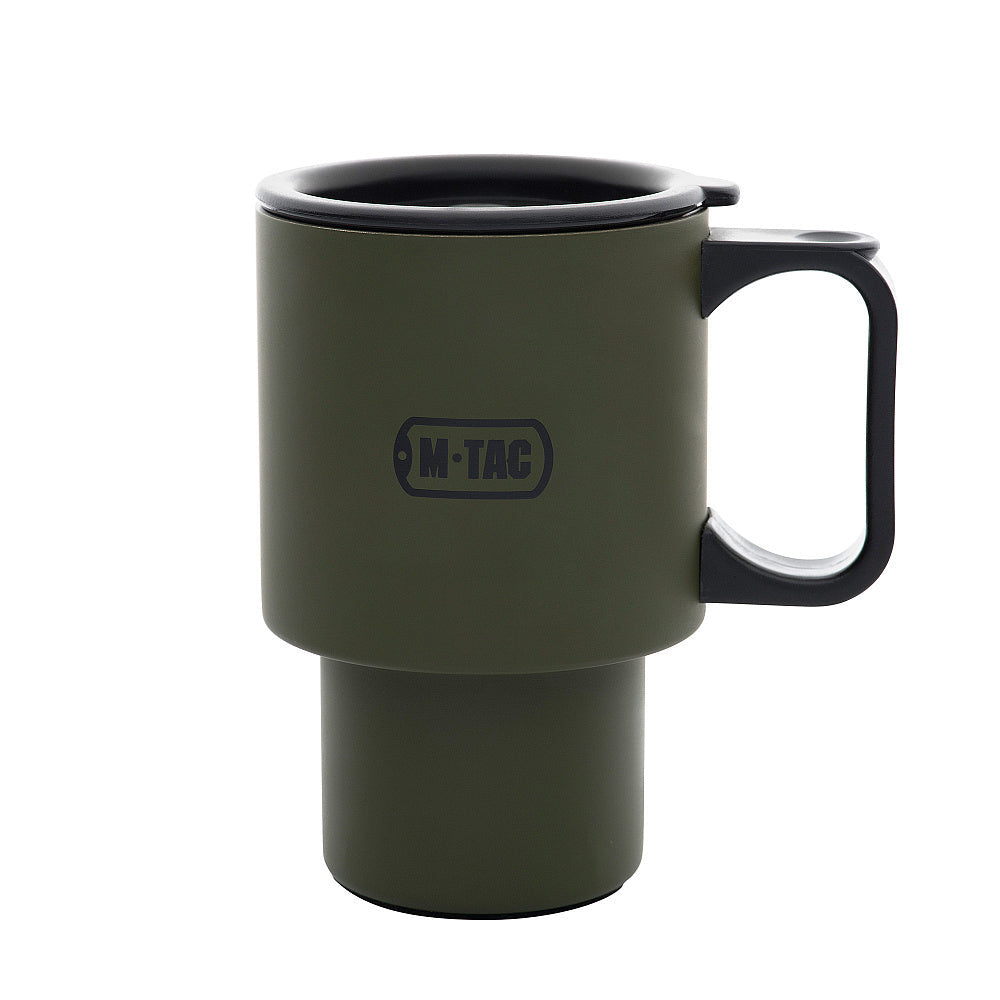 M-Tac 15oz Insulated Mug with a Lid Olive - M-TAC