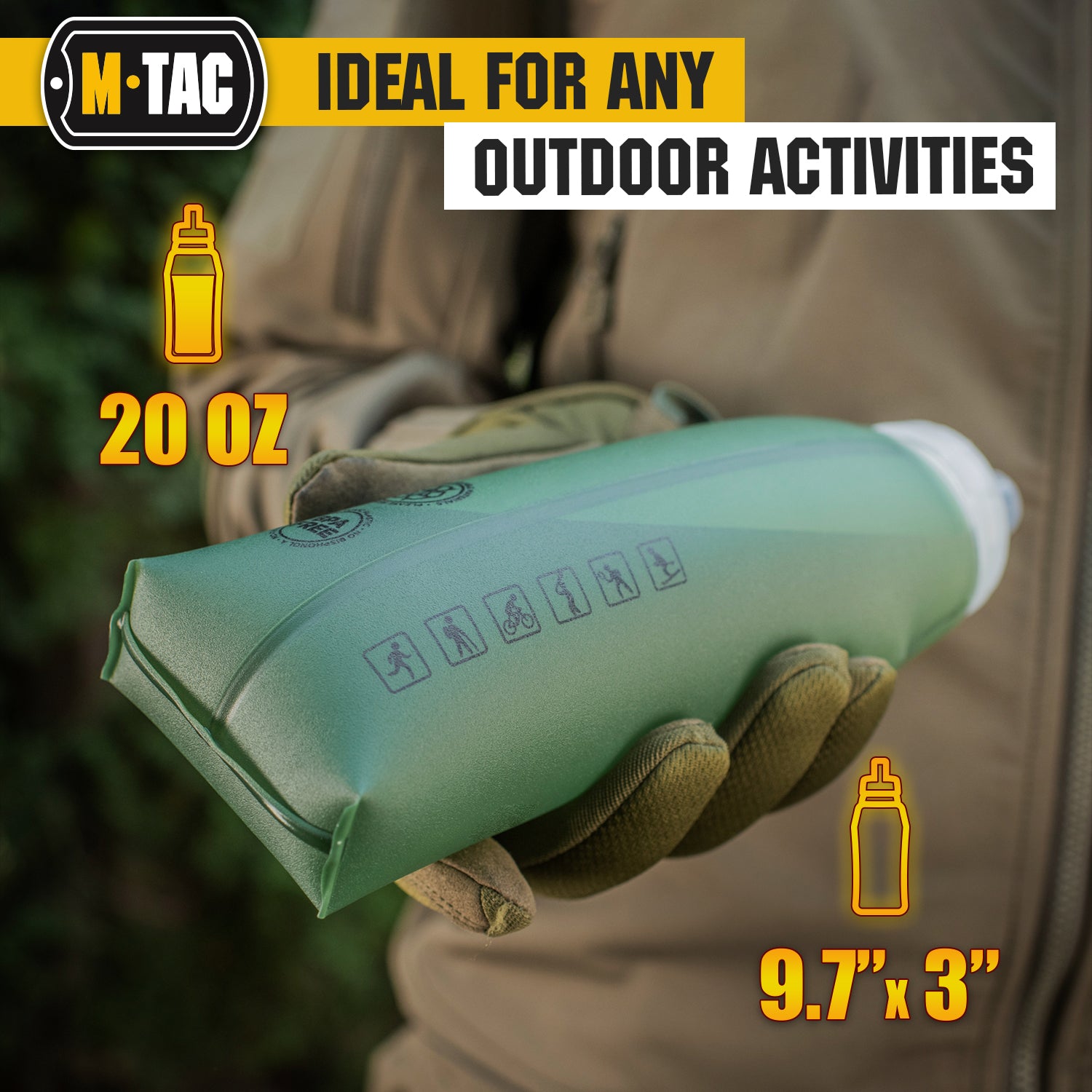 M-Tac Collapsible Water Bottle 20oz - M-TAC
