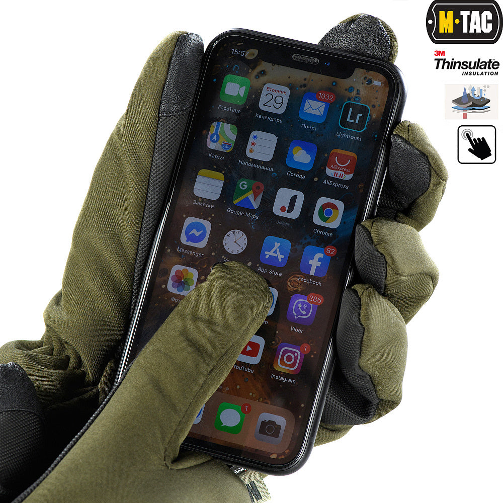 M-Tac Gloves Soft Shell Thinsulate - M-TAC