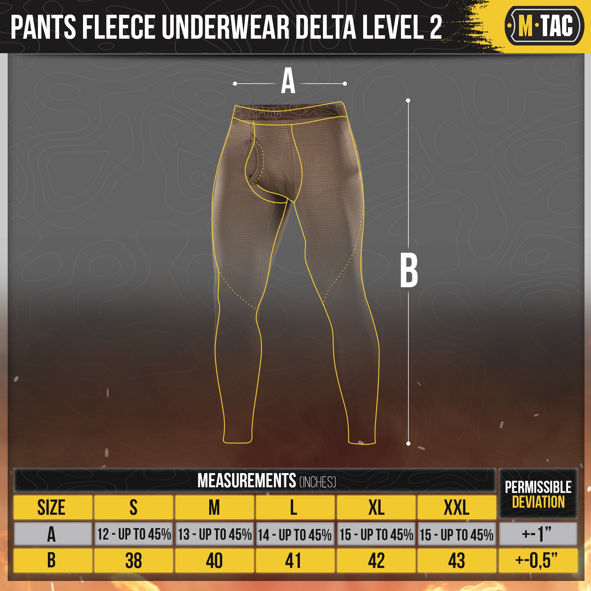 M-Tac Pants Fleece Underwear Delta Level 2 - M-TAC
