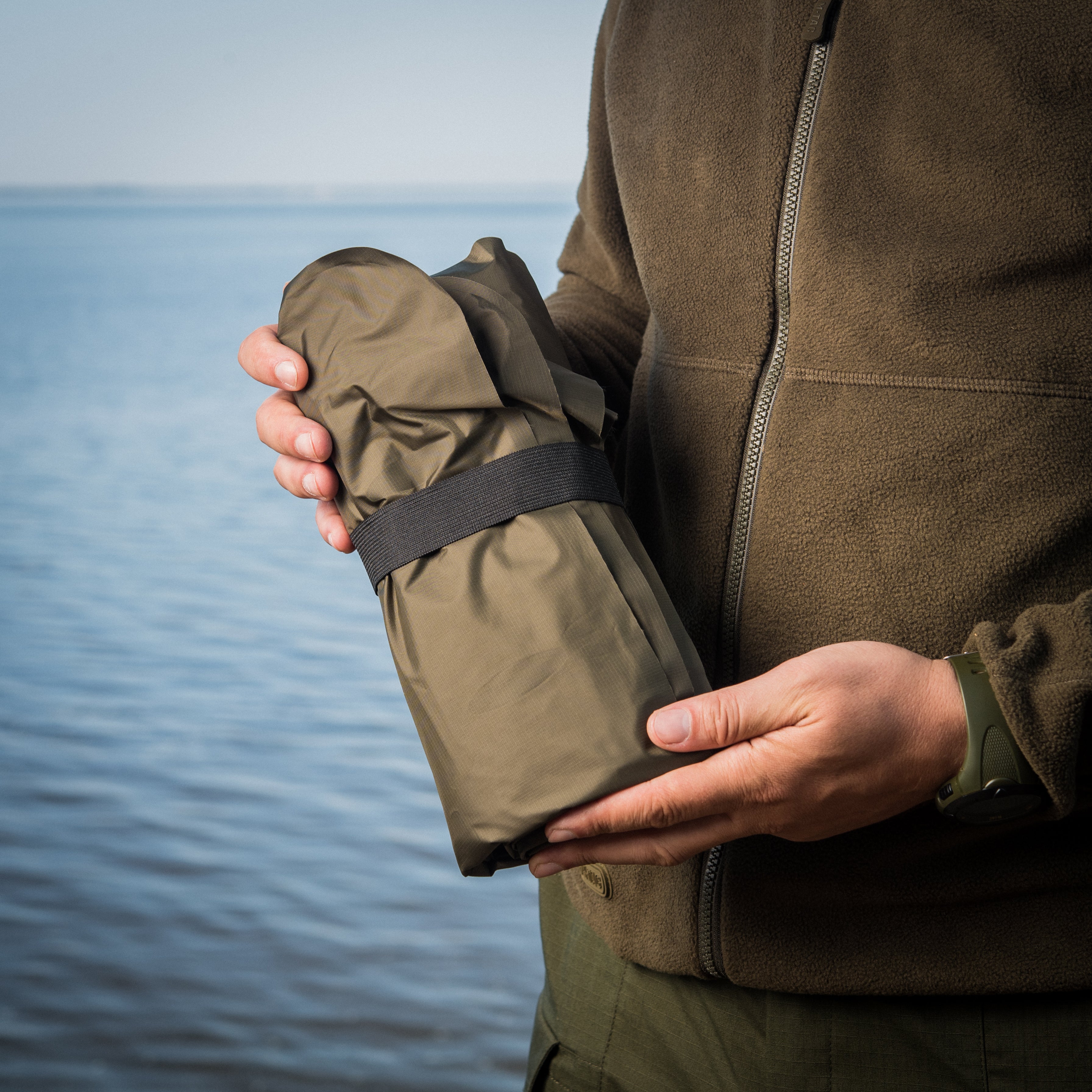M-Tac inflatable sleeping pad 77" x 47" Olive - M-TAC