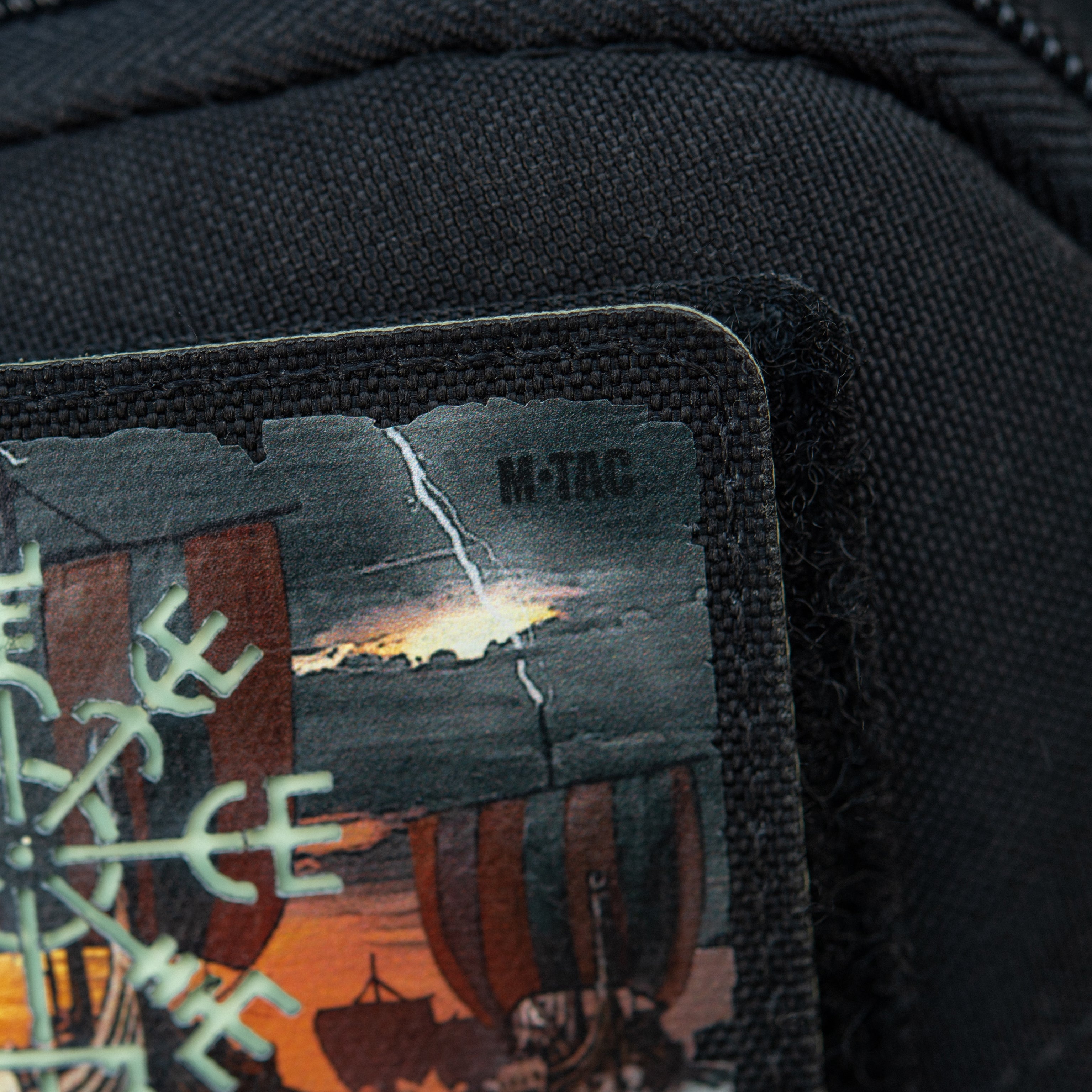 M-Tac patch Vegvisir/Drakkar Rectangular (3 inches) Black/GID - M-TAC