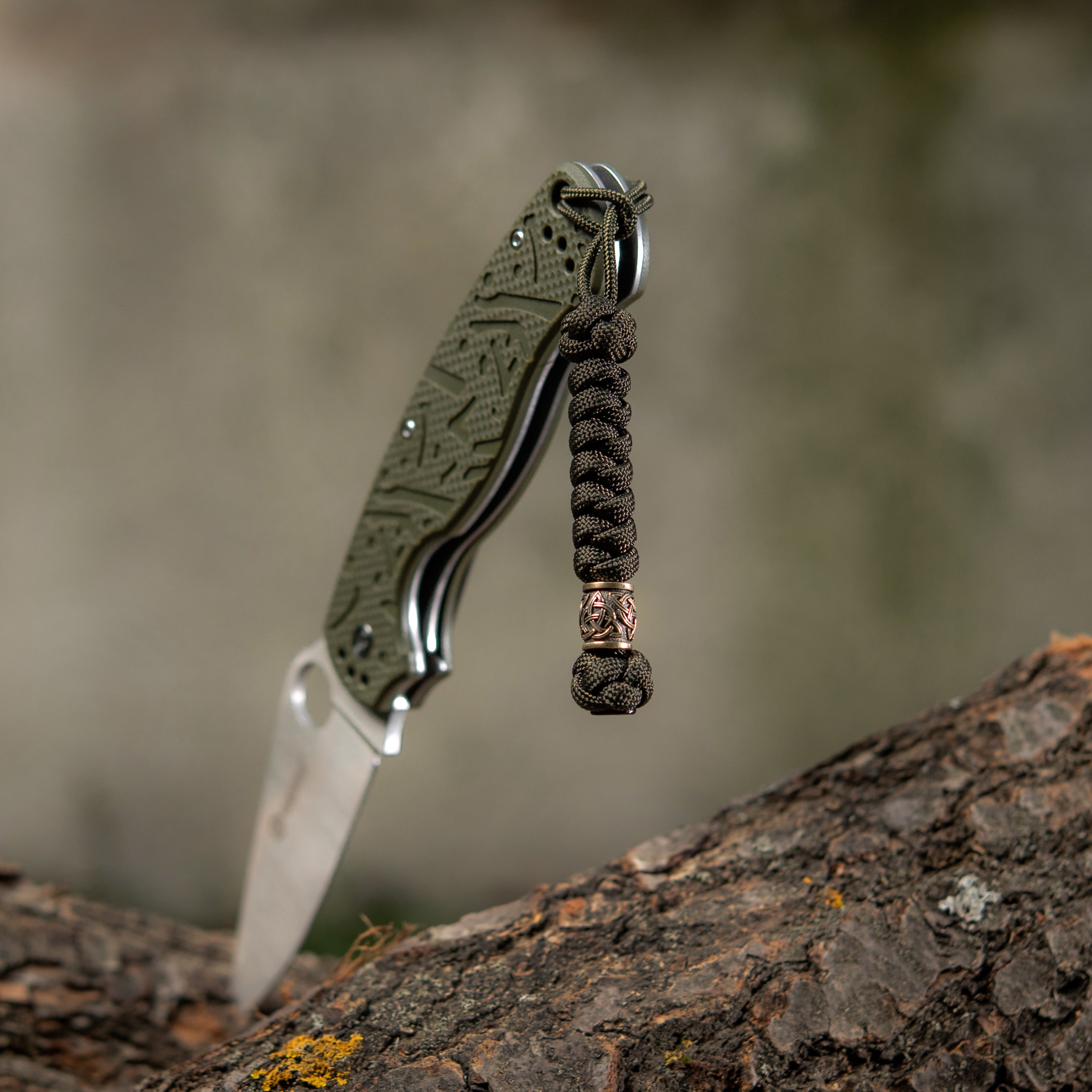 M-Tac Knife Lanyard Triquetra Olive - M-TAC