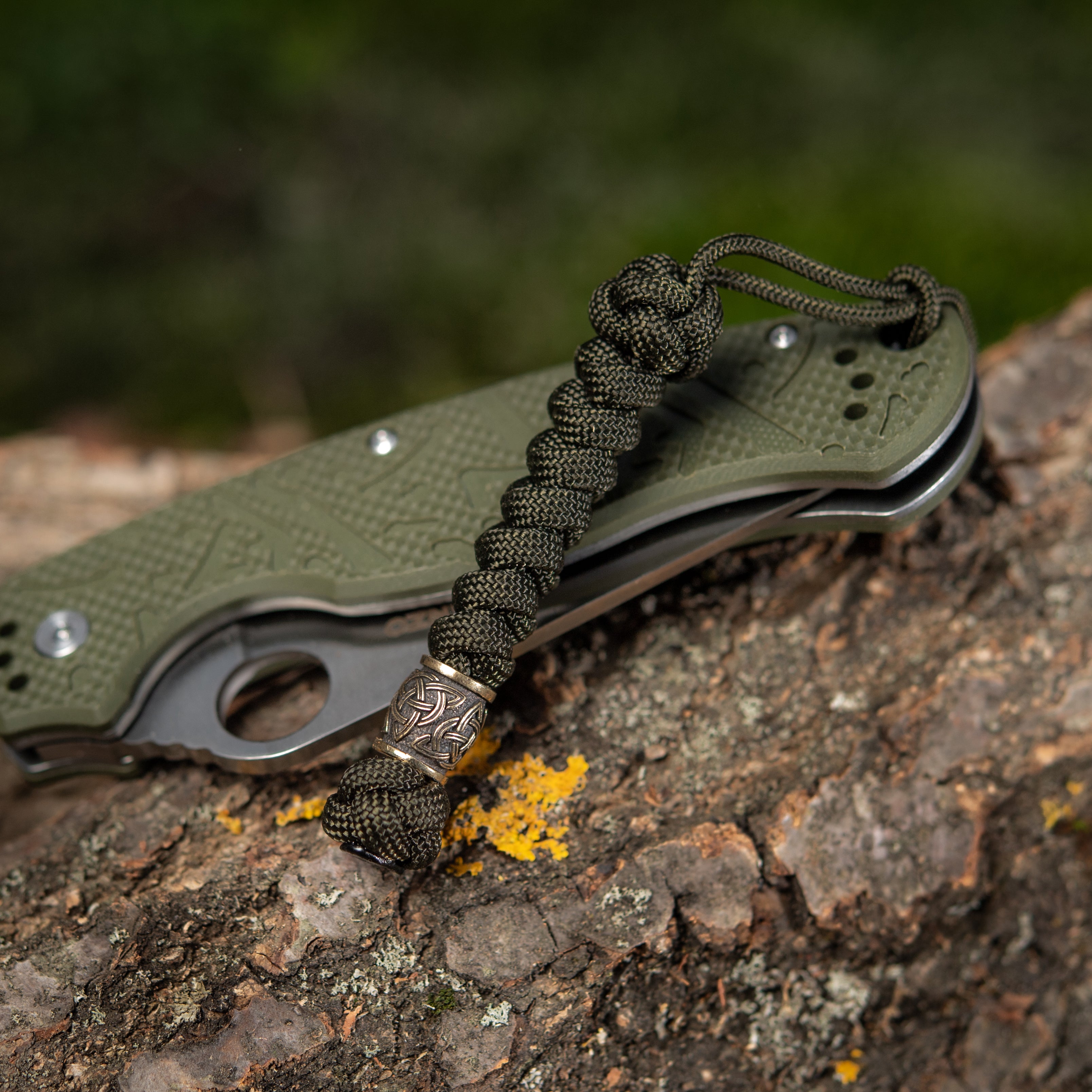 M-Tac Knife Lanyard Triquetra Olive - M-TAC
