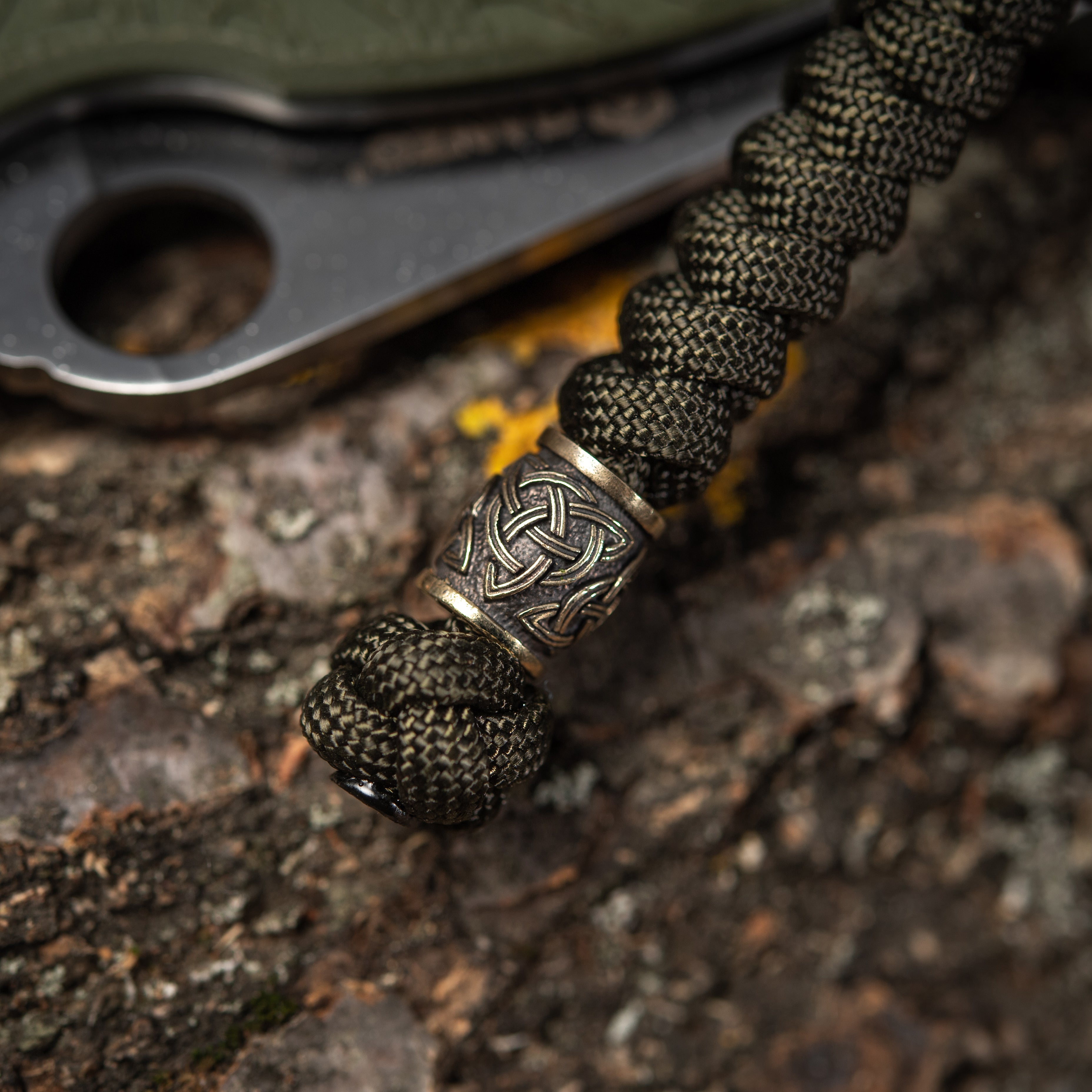 M-Tac Knife Lanyard Triquetra Olive - M-TAC