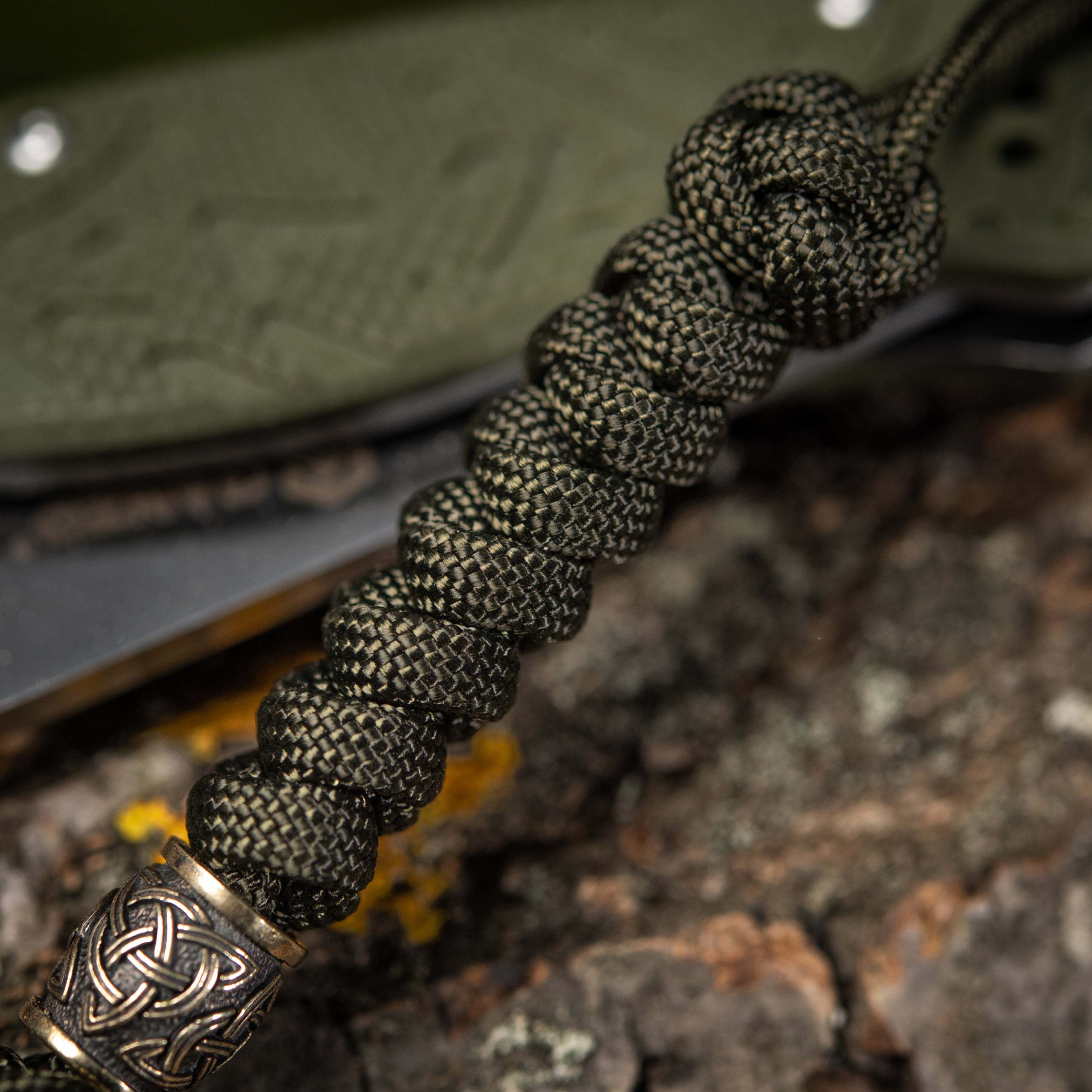 M-Tac Knife Lanyard Triquetra Olive - M-TAC