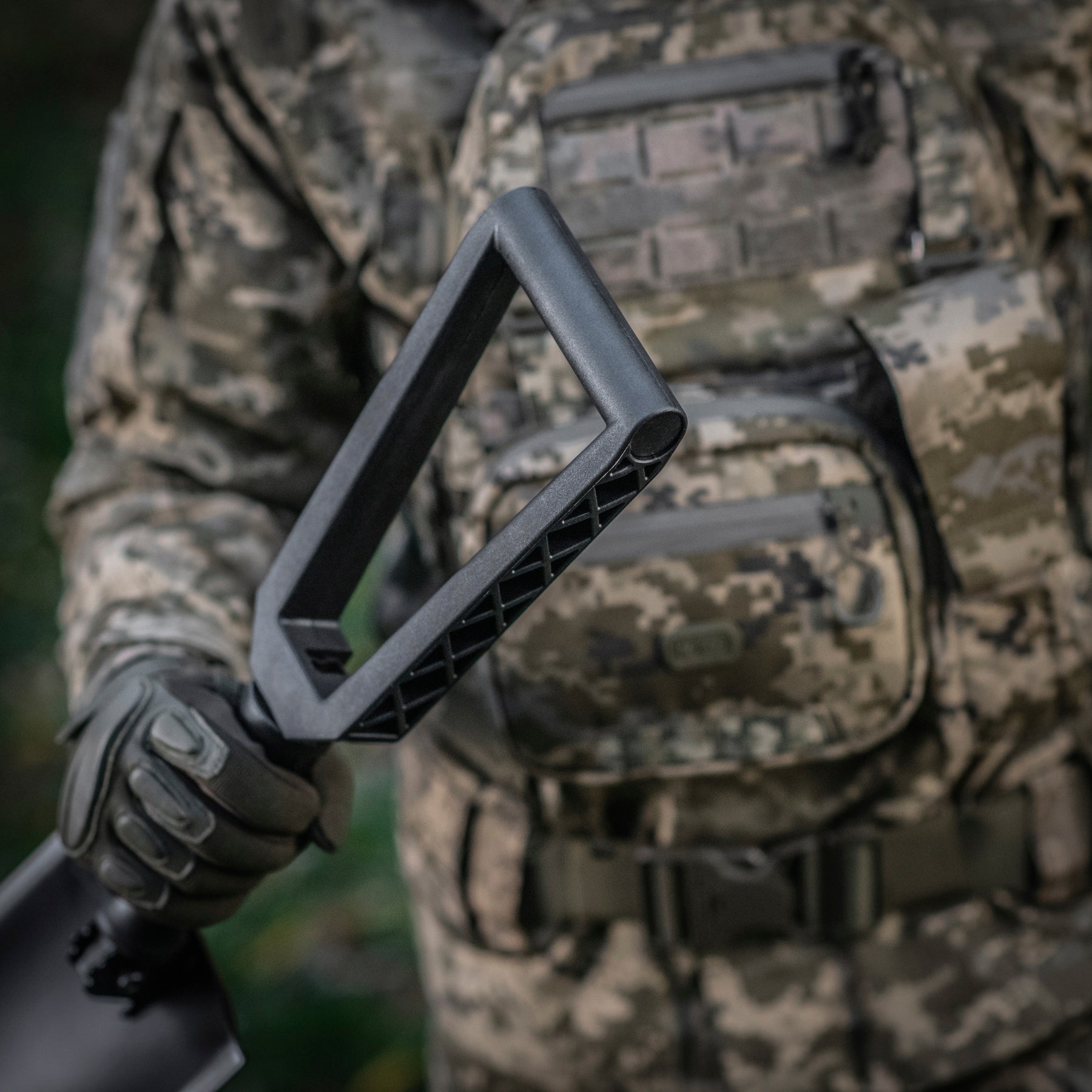 M-Tac Folding Shovel With Case Black - M-TAC