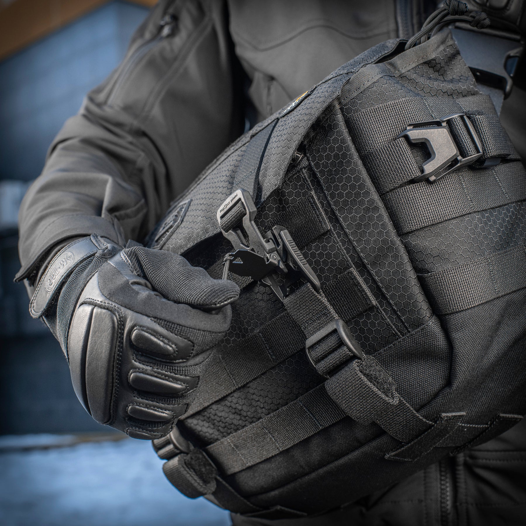 M-Tac Messenger Bag Elite Hex Black - M-TAC