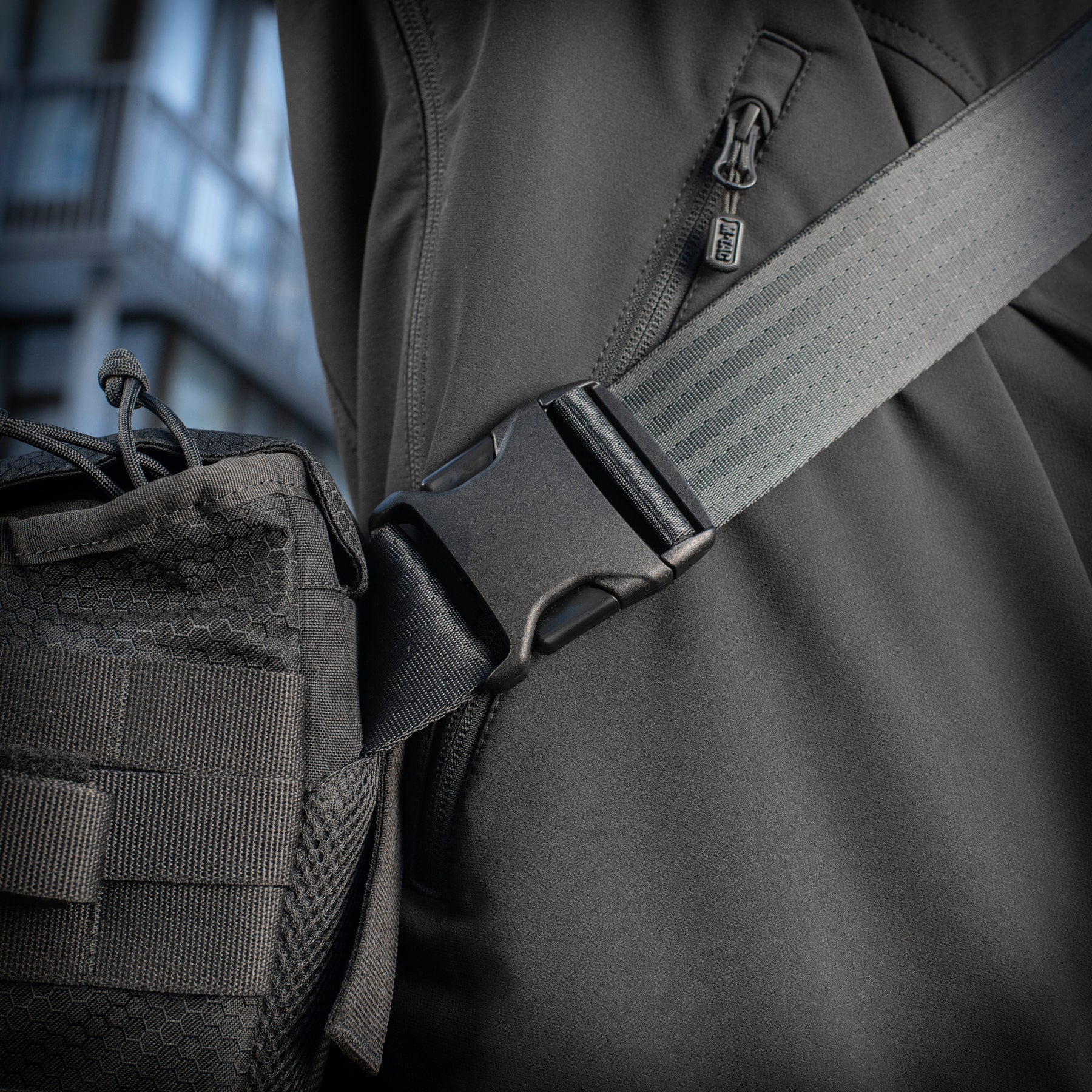 M-Tac Messenger Bag Elite Hex Black - M-TAC