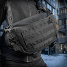 M-Tac Messenger Bag Elite Hex Black - M-TAC