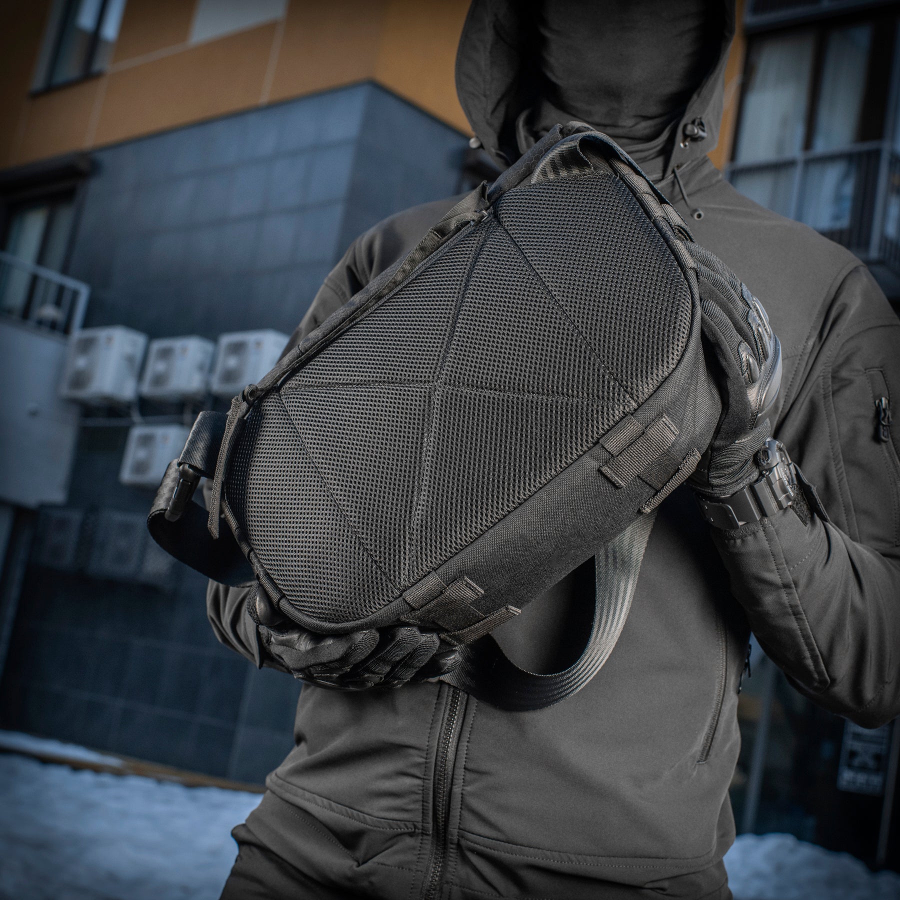 M-Tac Messenger Bag Elite Hex Black - M-TAC
