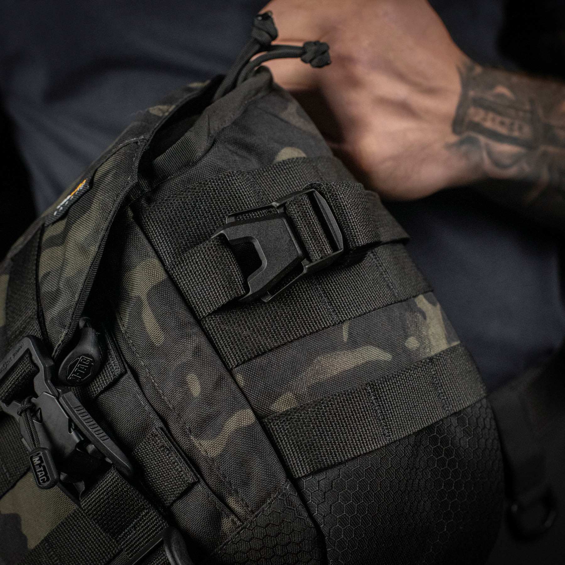 M-Tac Messenger Bag Elite Hex Black - M-TAC