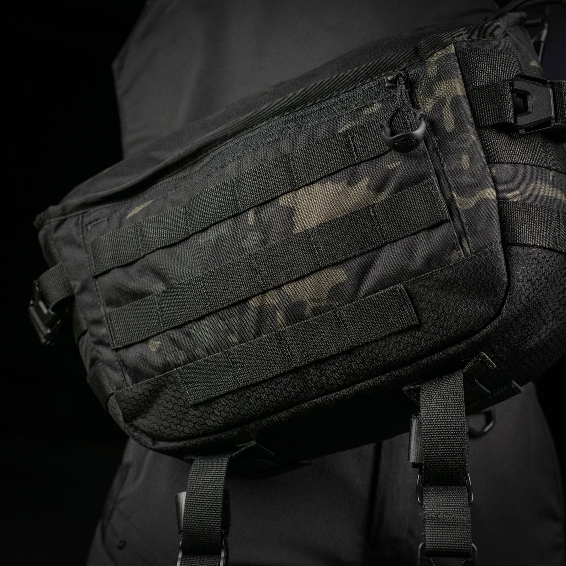 M-Tac Messenger Bag Elite Hex Black - M-TAC