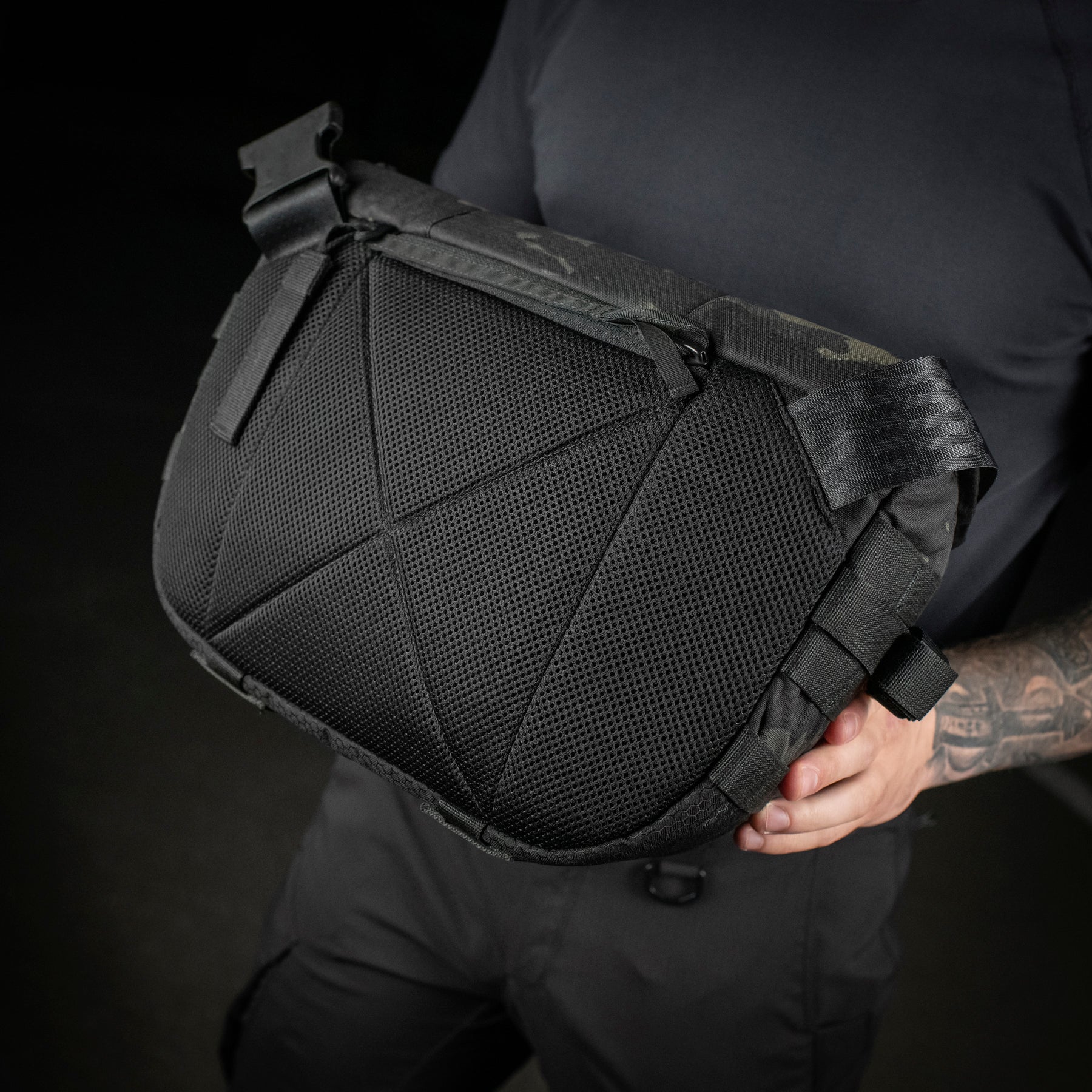 M-Tac Messenger Bag Elite Hex Black - M-TAC