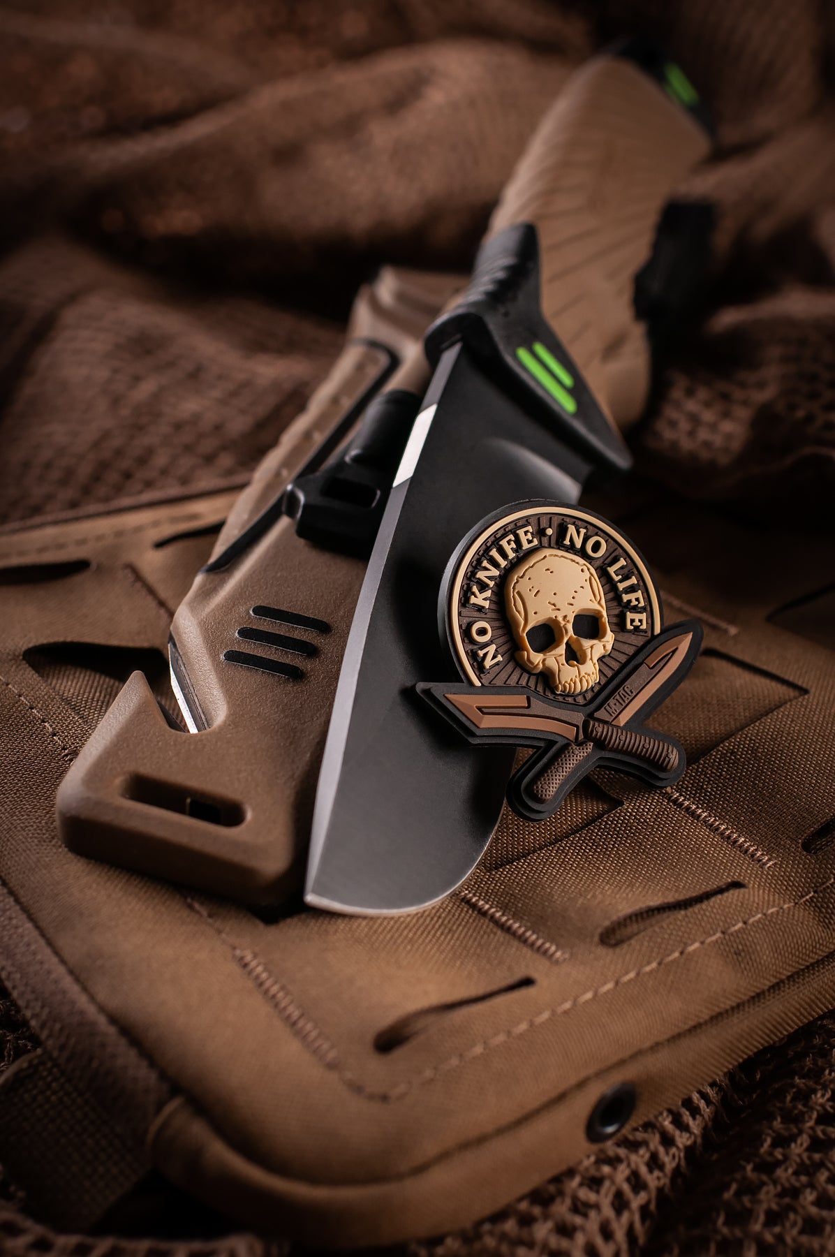 M-Tac patch No Knife - No Life 3D PVC - M-TAC