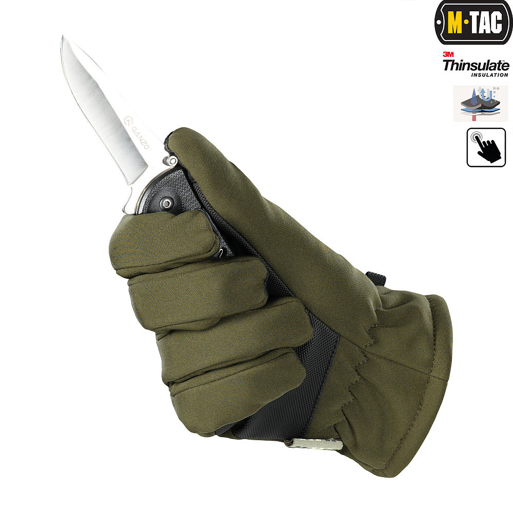 M-Tac Gloves Soft Shell Thinsulate - M-TAC