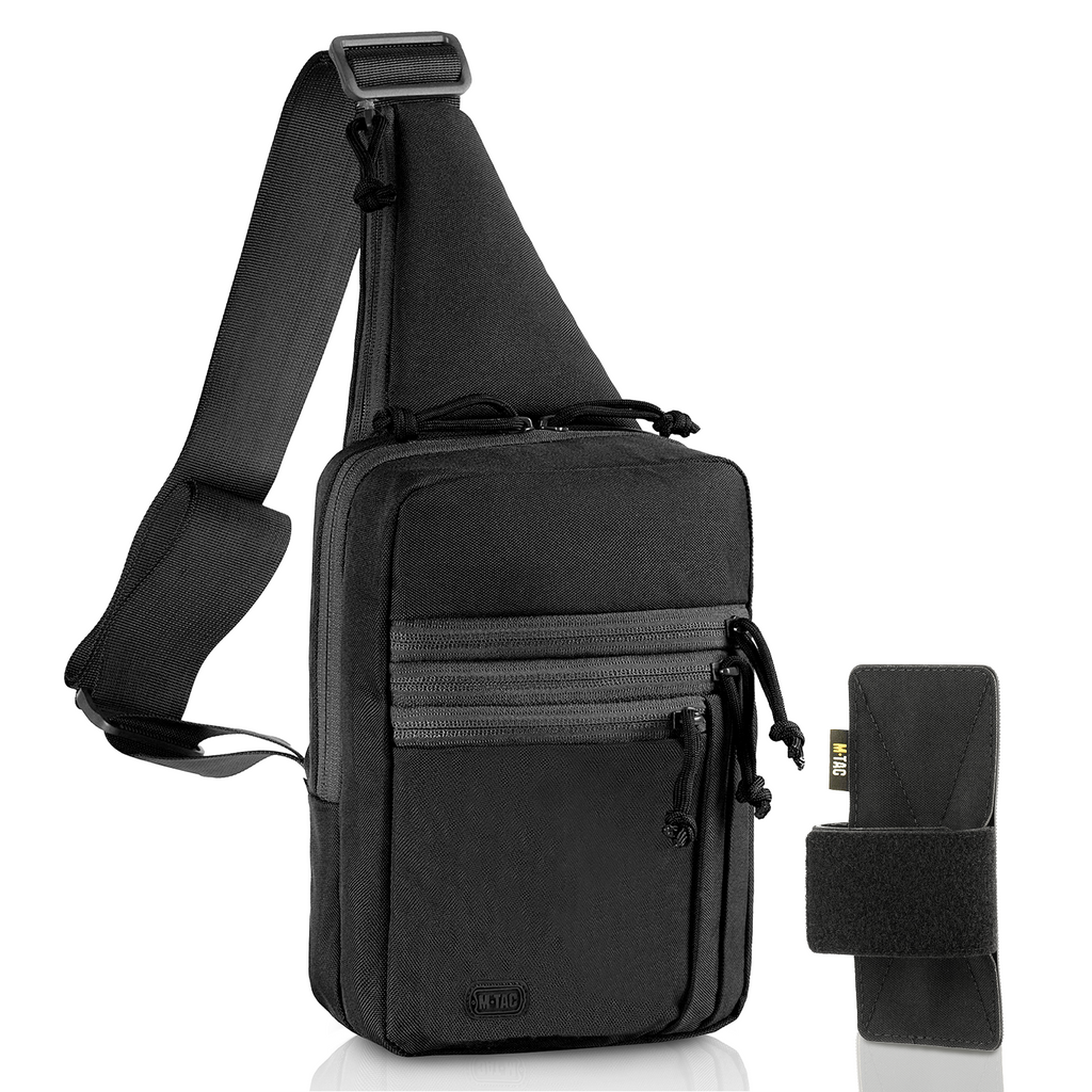 M Tac Left Handed Tactical Sling Bag for Men with Holster