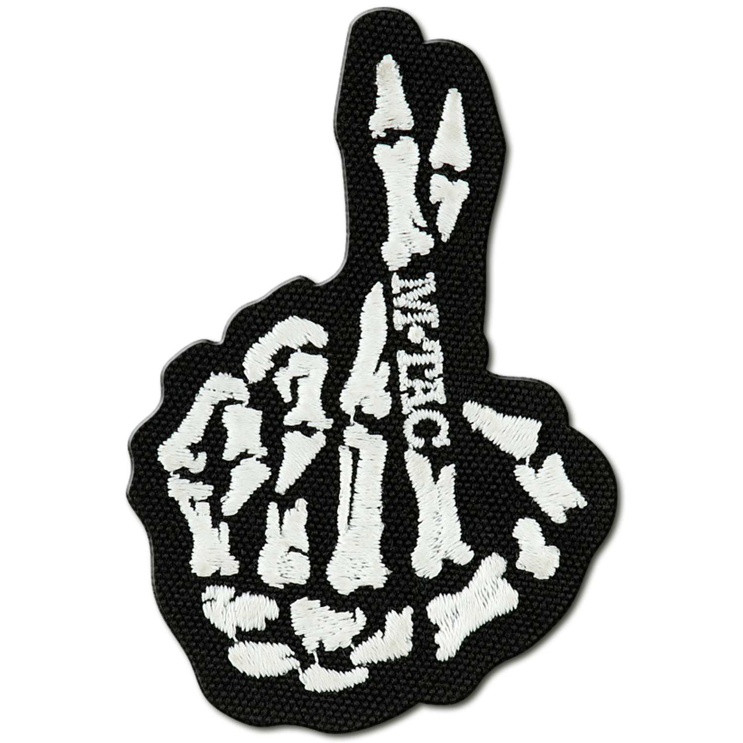 M-Tac GITD Patch Crossed Fingers (Embroidered) Black