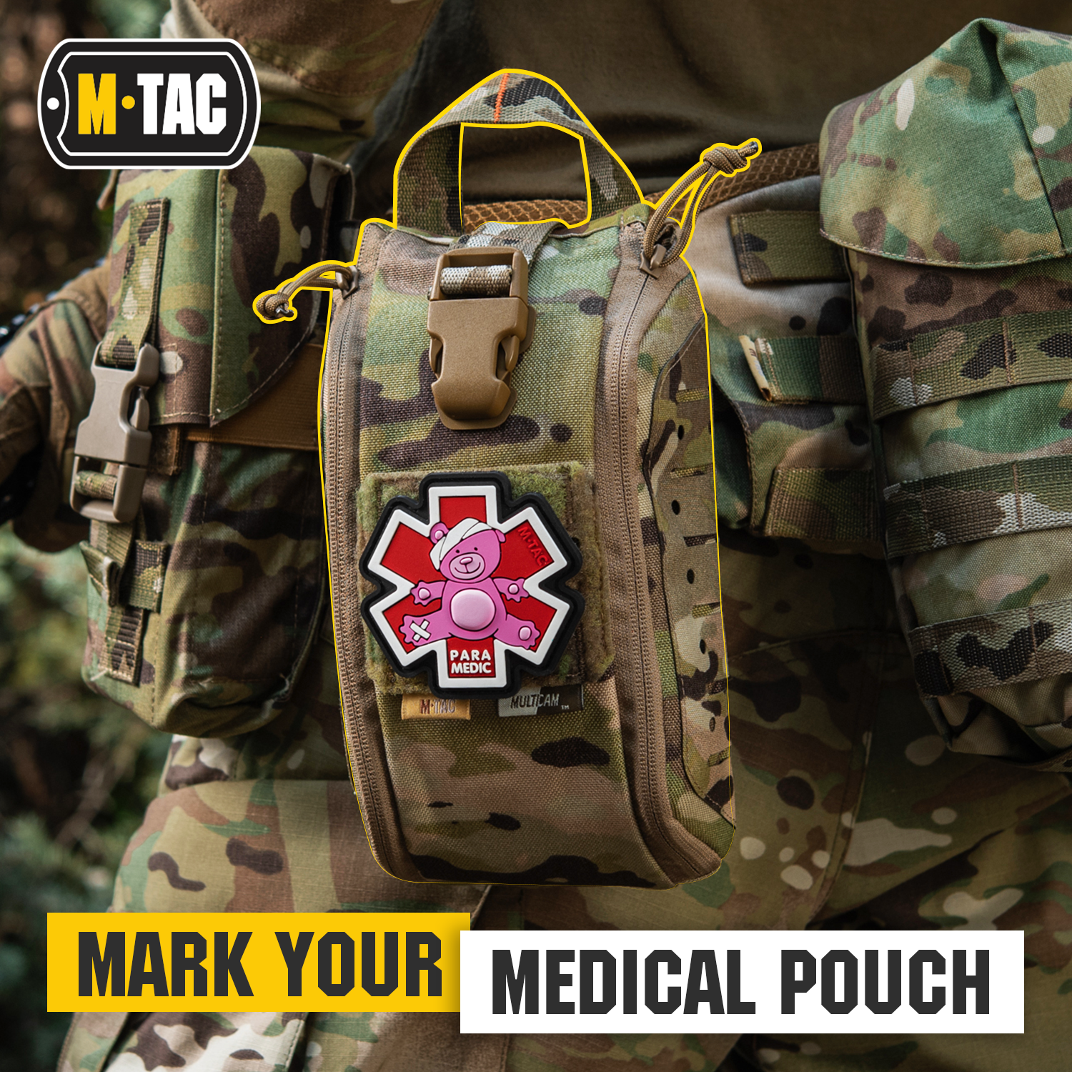 Patched Combat Paramedic Medic PVC Soft 3D Tactical Morale Patch Scratch