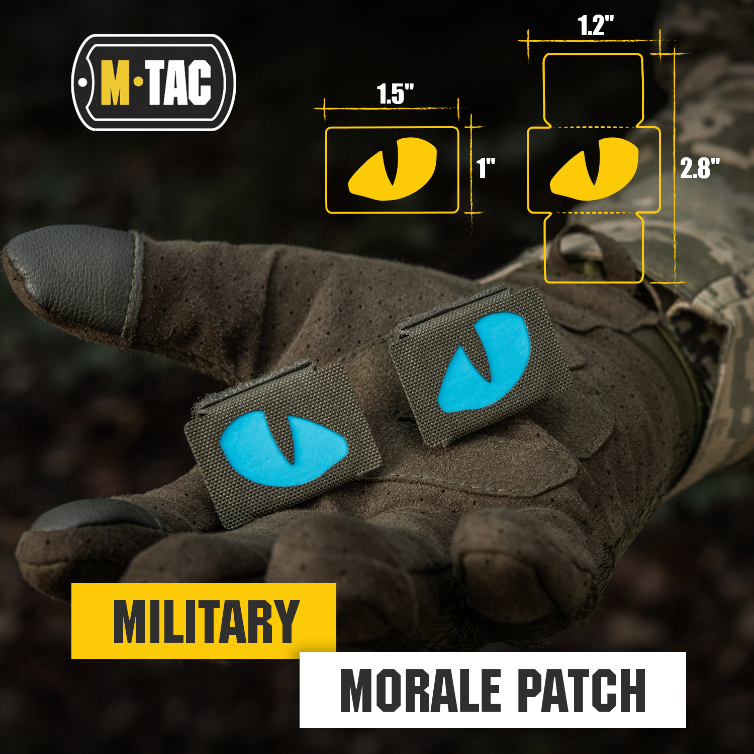 M-Tac patch Tiger Eyes Laser Cut (couple) - M-TAC