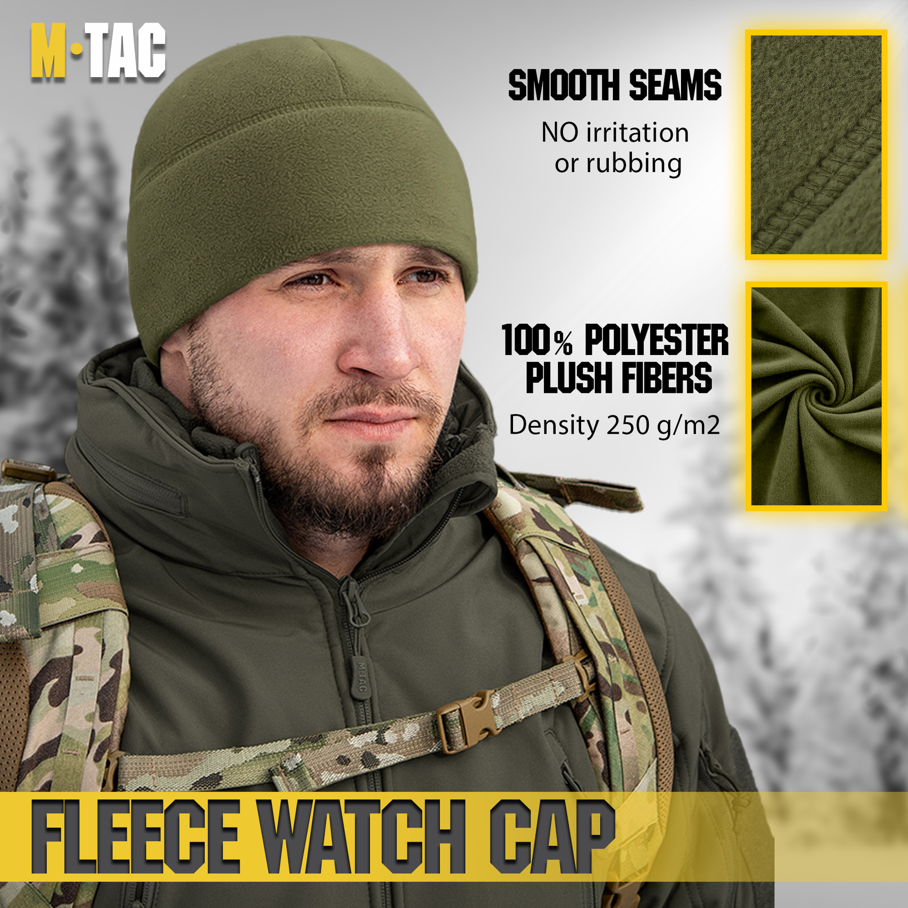 M-Tac g/m2) M-TAC Slimtex Cap with Watch Fleece (250 – Elite