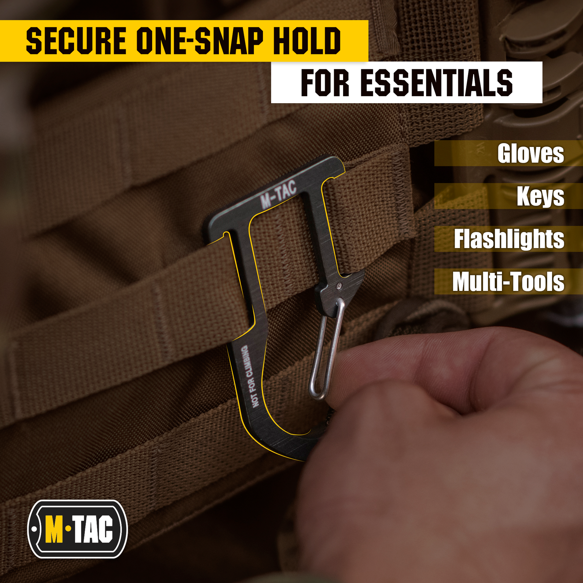 M-Tac Aluminum Carabiner for Backpack Molle