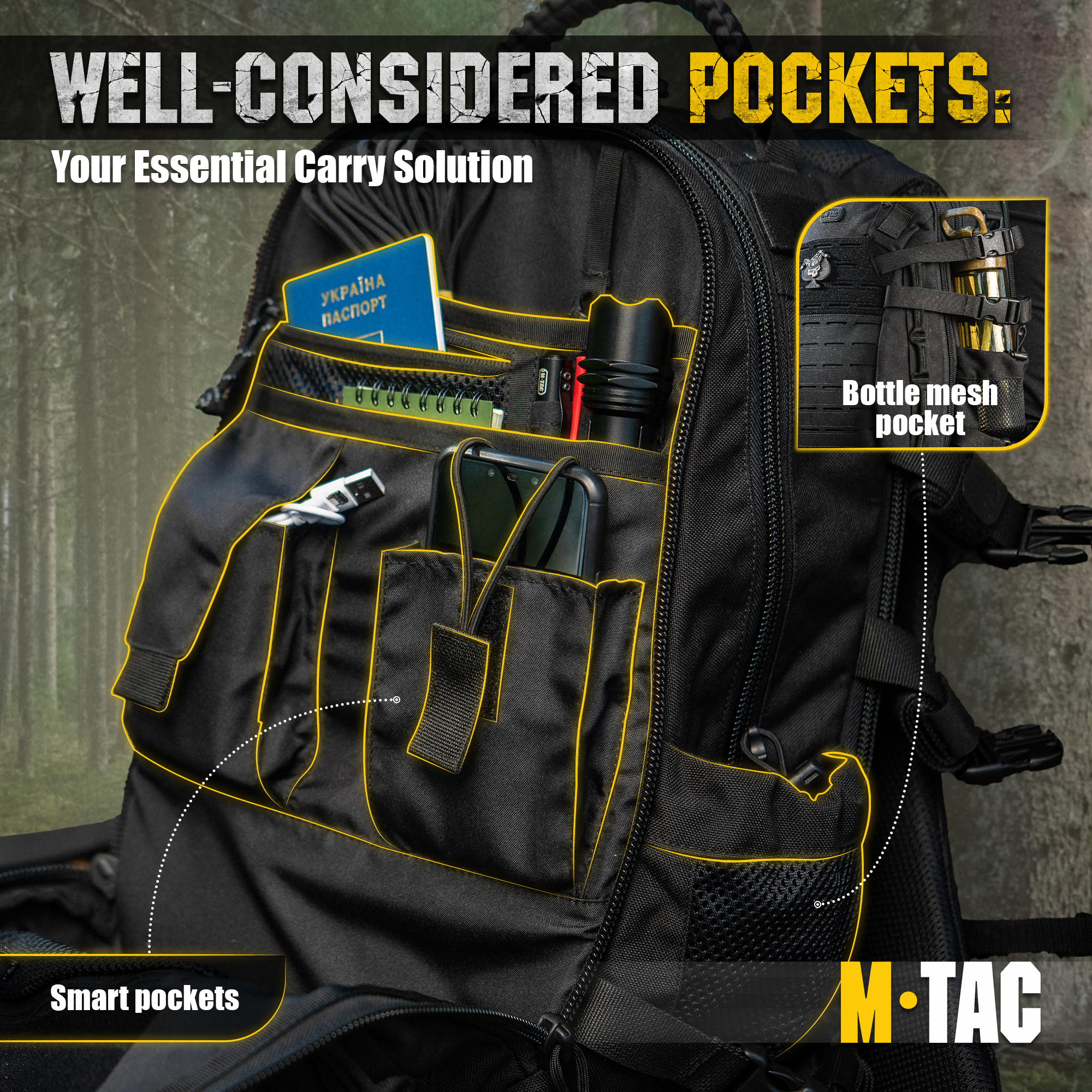 M-Tac Mission Backpack 25L Tactical Nylon Backpack | M-Tac US - M-Tac M-Tac Mission Backpack 25L Tactical Nylon Backpack | M-Tac US - M-Tac