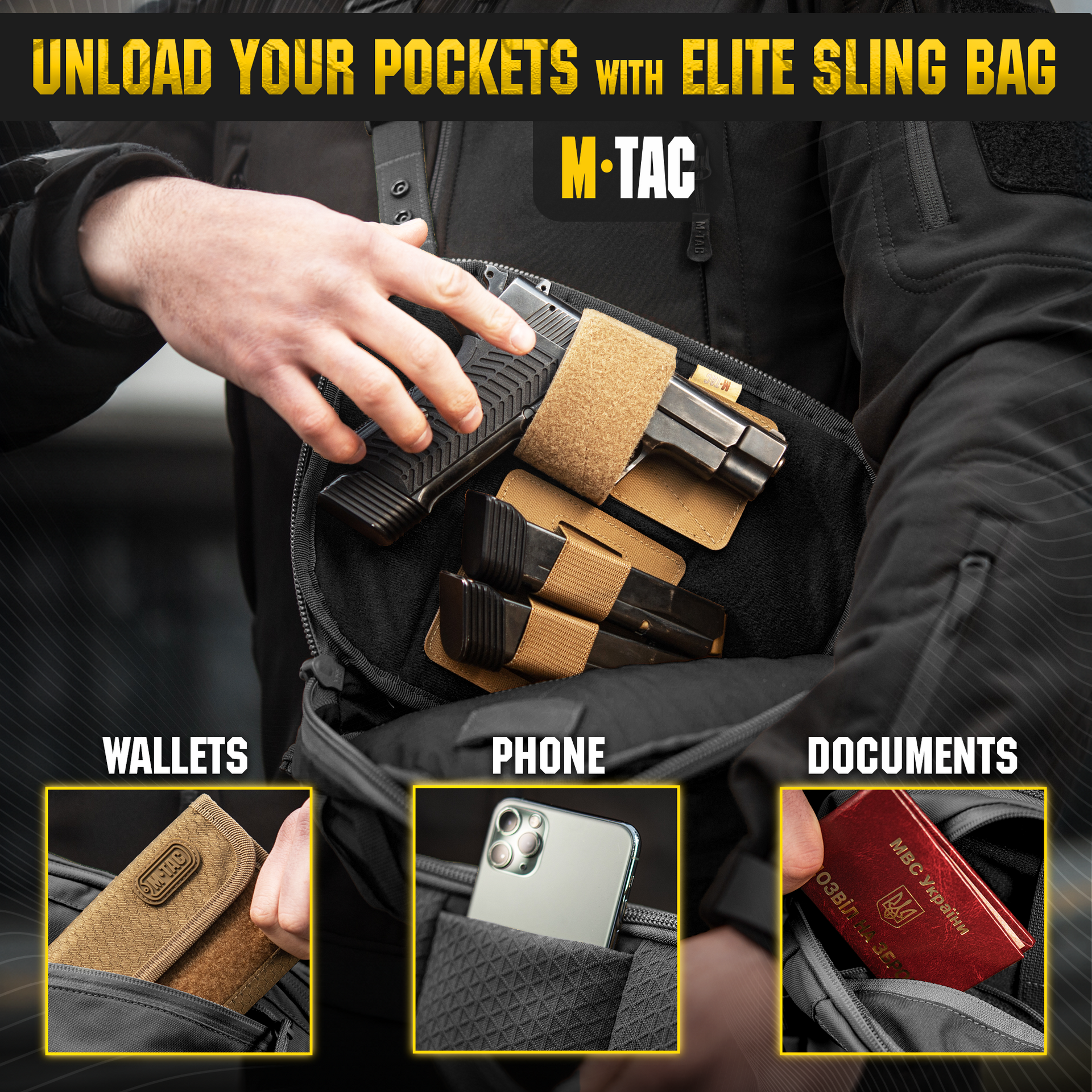 M-Tac Elite Sphaera Large Bag GenII with Loop Panel