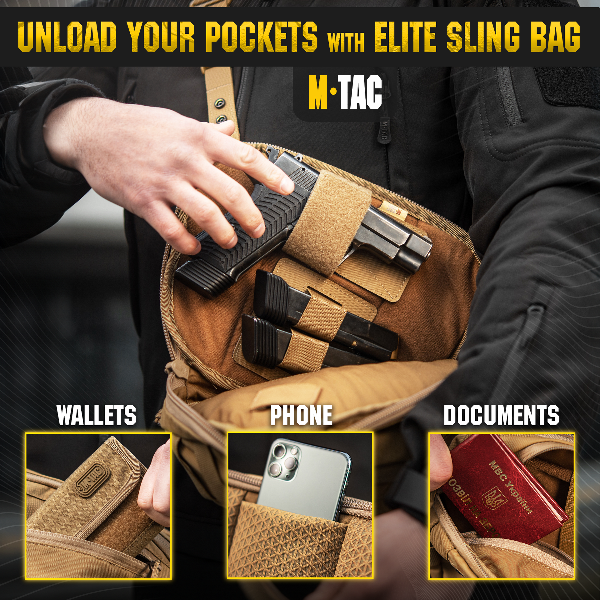 M-Tac Elite Sphaera Large Bag GenII with Loop Panel