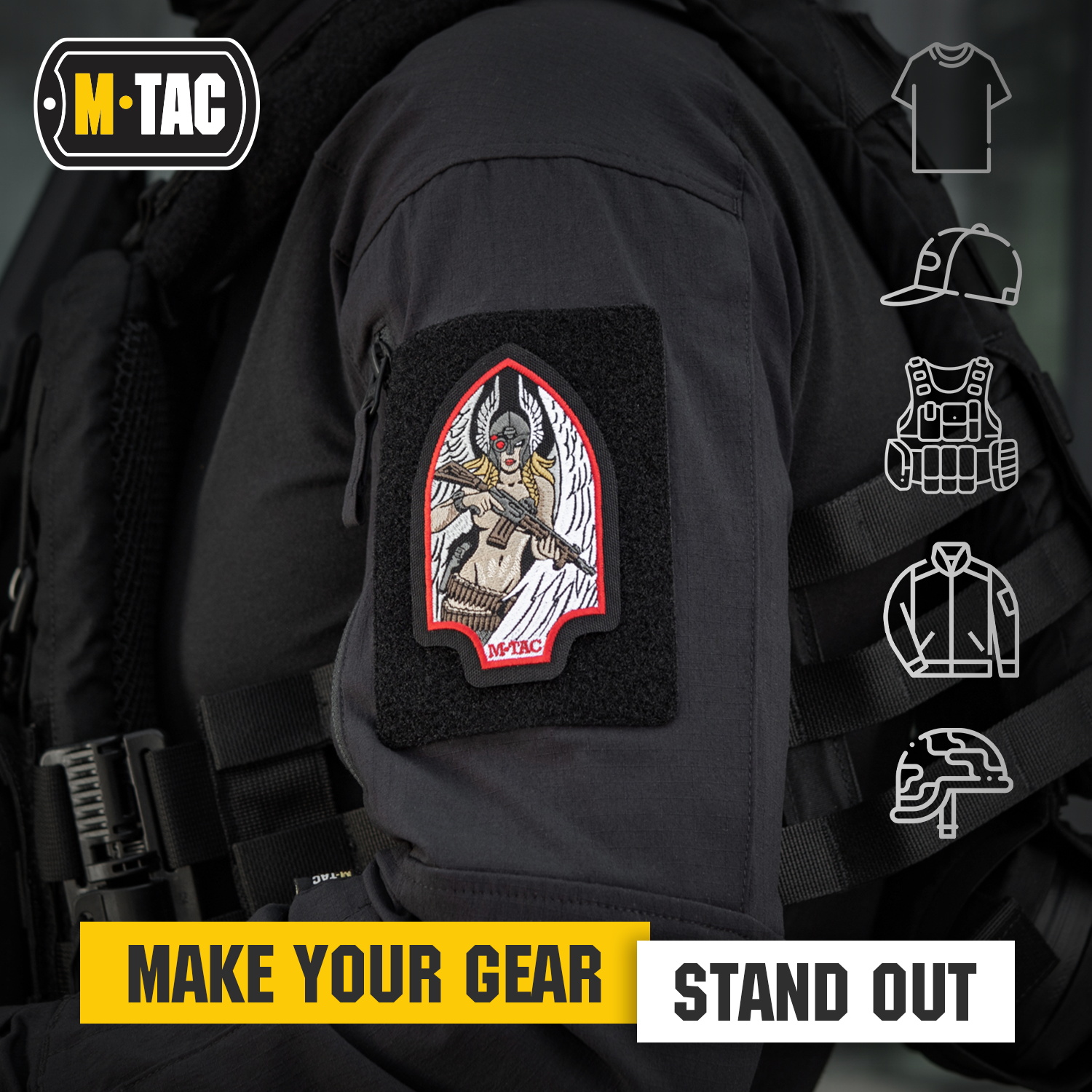 Tactical jacket hot sale velcro patches