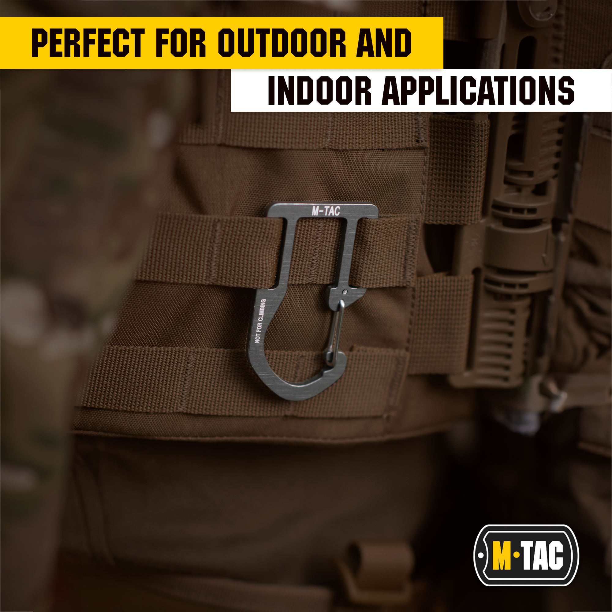 carabiner leather backpack M-Tac Aluminum Carabiner for Backpack Molle (Set of 3)