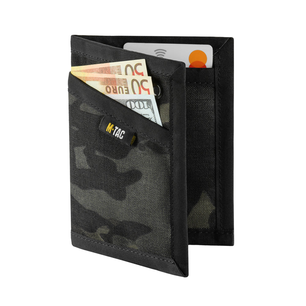 M-Tac Tactical Wallet Cordura 500D with 7 Card Slots and Carabiner