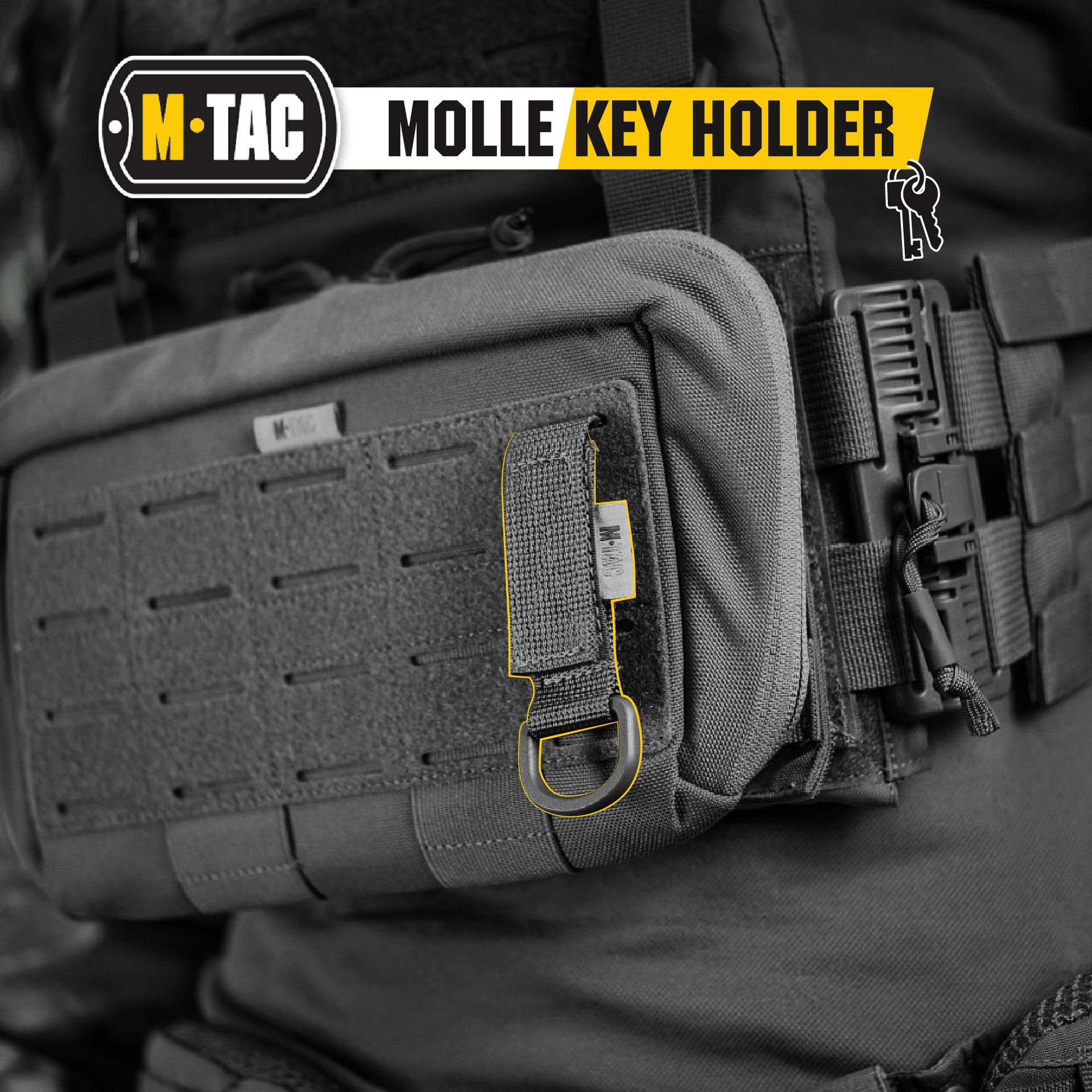 M-Tac Key Holder for Belt with D-Ring Key Clip